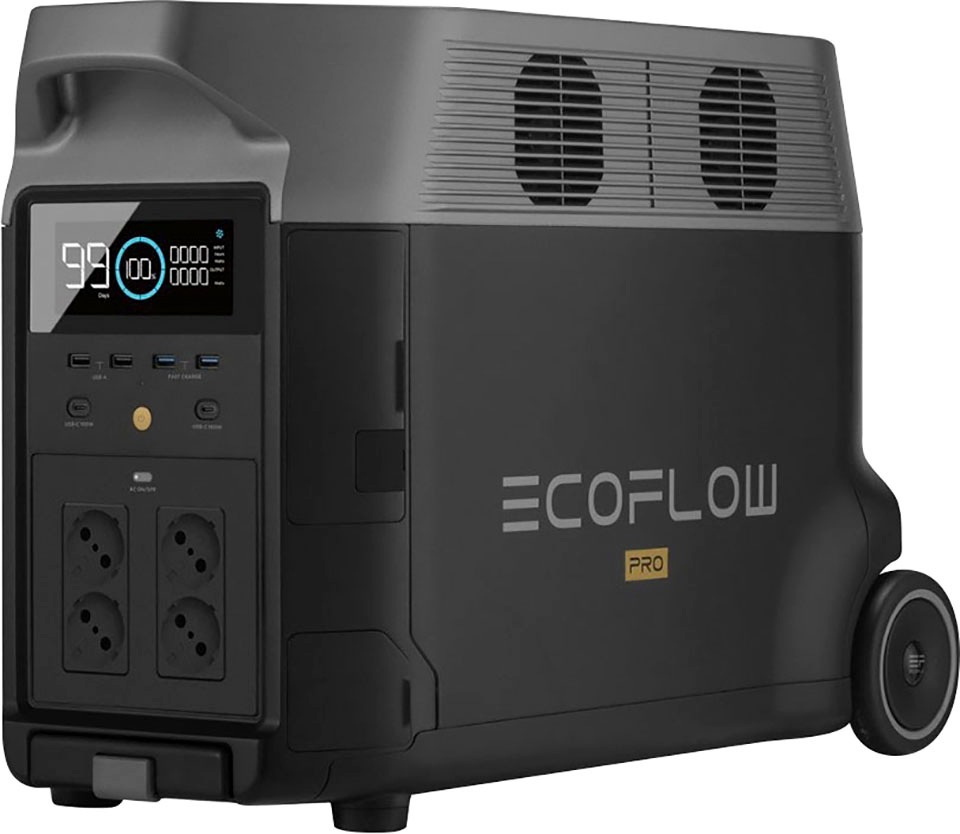 Ecoflow Solaranlage »Delta Pro Powerstation mit 2 x 400W Ecoflow Solarmodul«, (Spar-Set), mit 3,6kWh Zusatzbatterie, Plug and play
