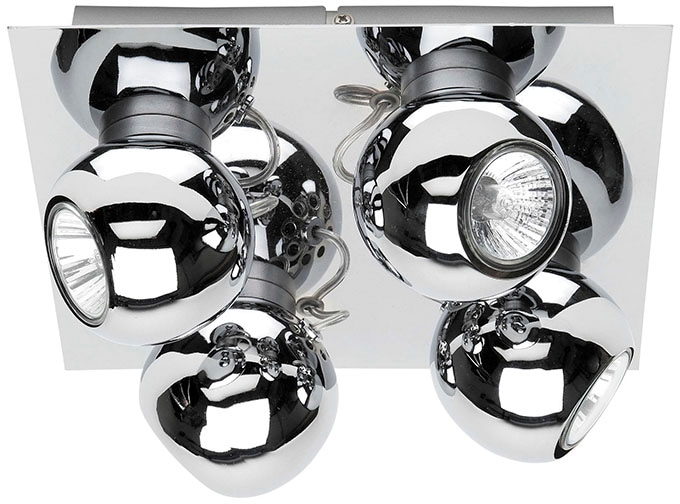 SPOT Light Deckenleuchte »Sergio«, 4 flammig, Leuchtmittel GU10 | LED wechselbar, Deckenleuchte aus Metall für den Flur, Wohn- und Essbereich
