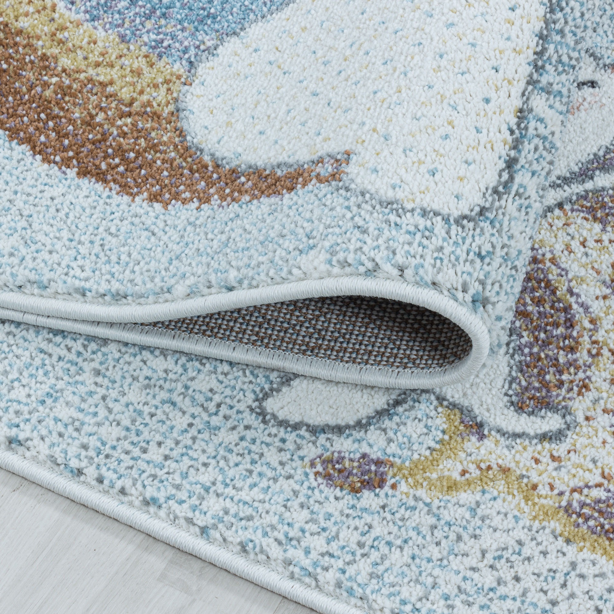 Ayyildiz Teppiche Kinderteppich »LUCKY 3612«, rechteckig, 11 mm Höhe, Kinder Giraffe Motivteppich