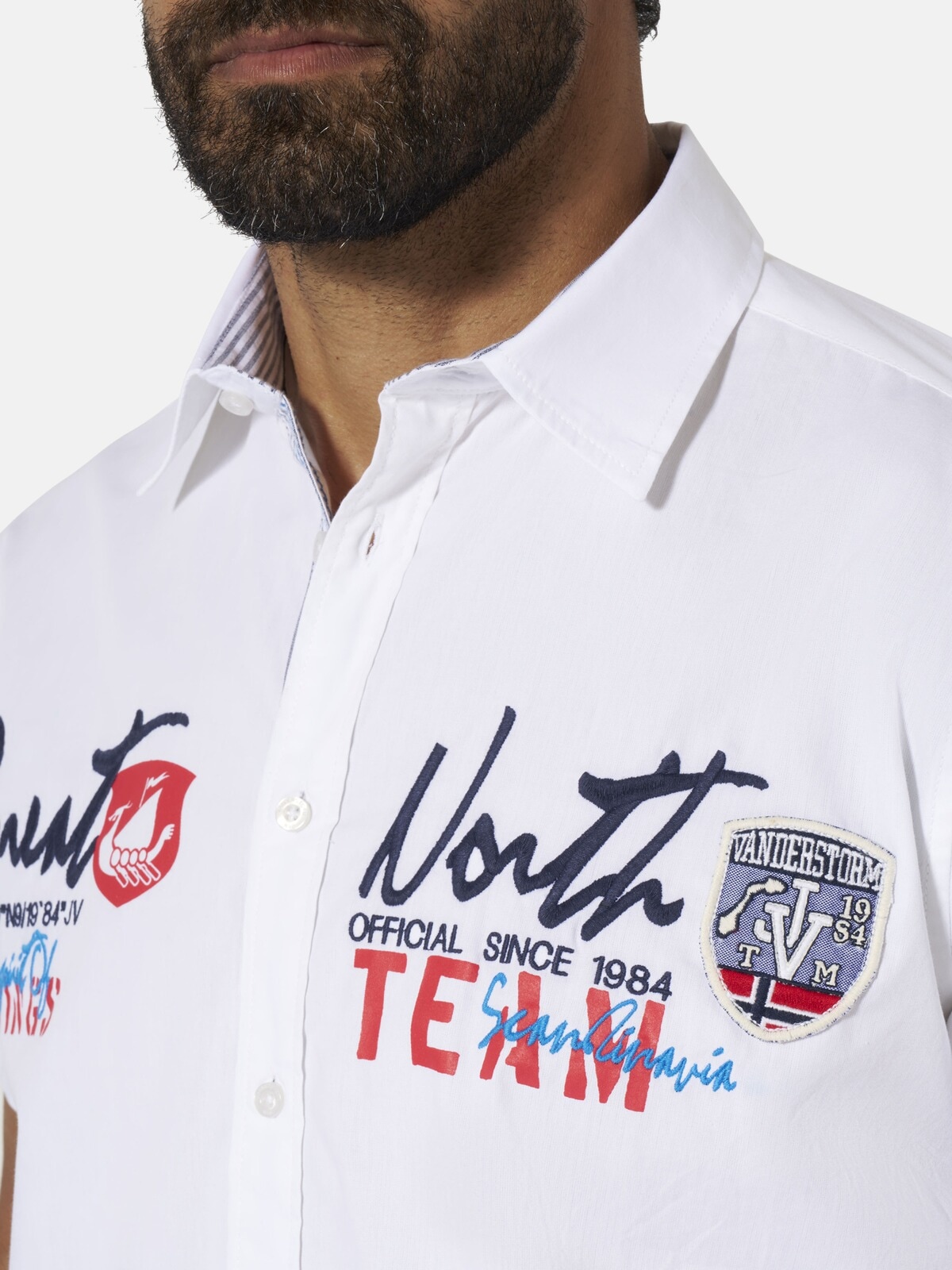 Jan Vanderstorm Kurzarmhemd »Kurzarmhemd FREYDIS«