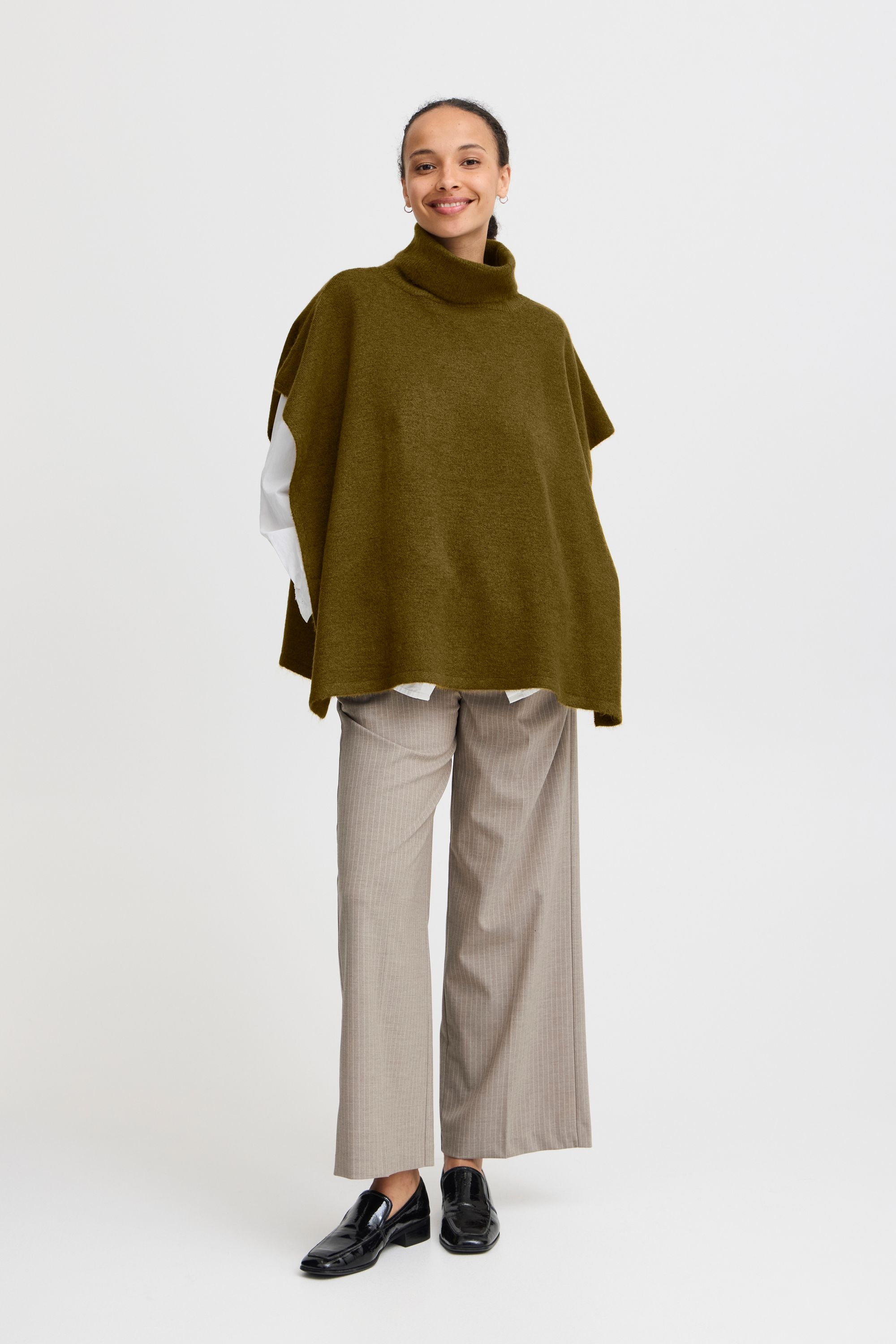 b.young Strickfleece-Pullover »Strickpullover BYVIKSI PONCHO 1 -«