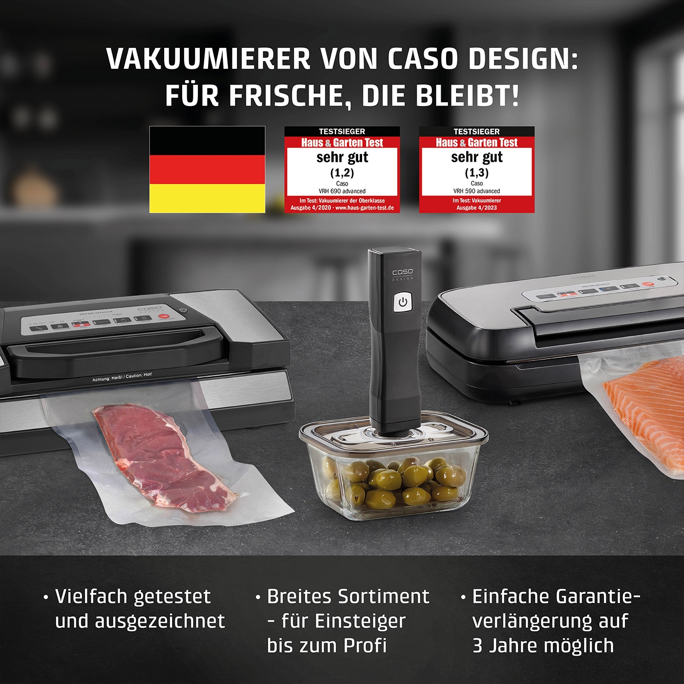 Caso Vakuumierer »VC100« 120 W Inkl. 10 gratis Profi-Beutel