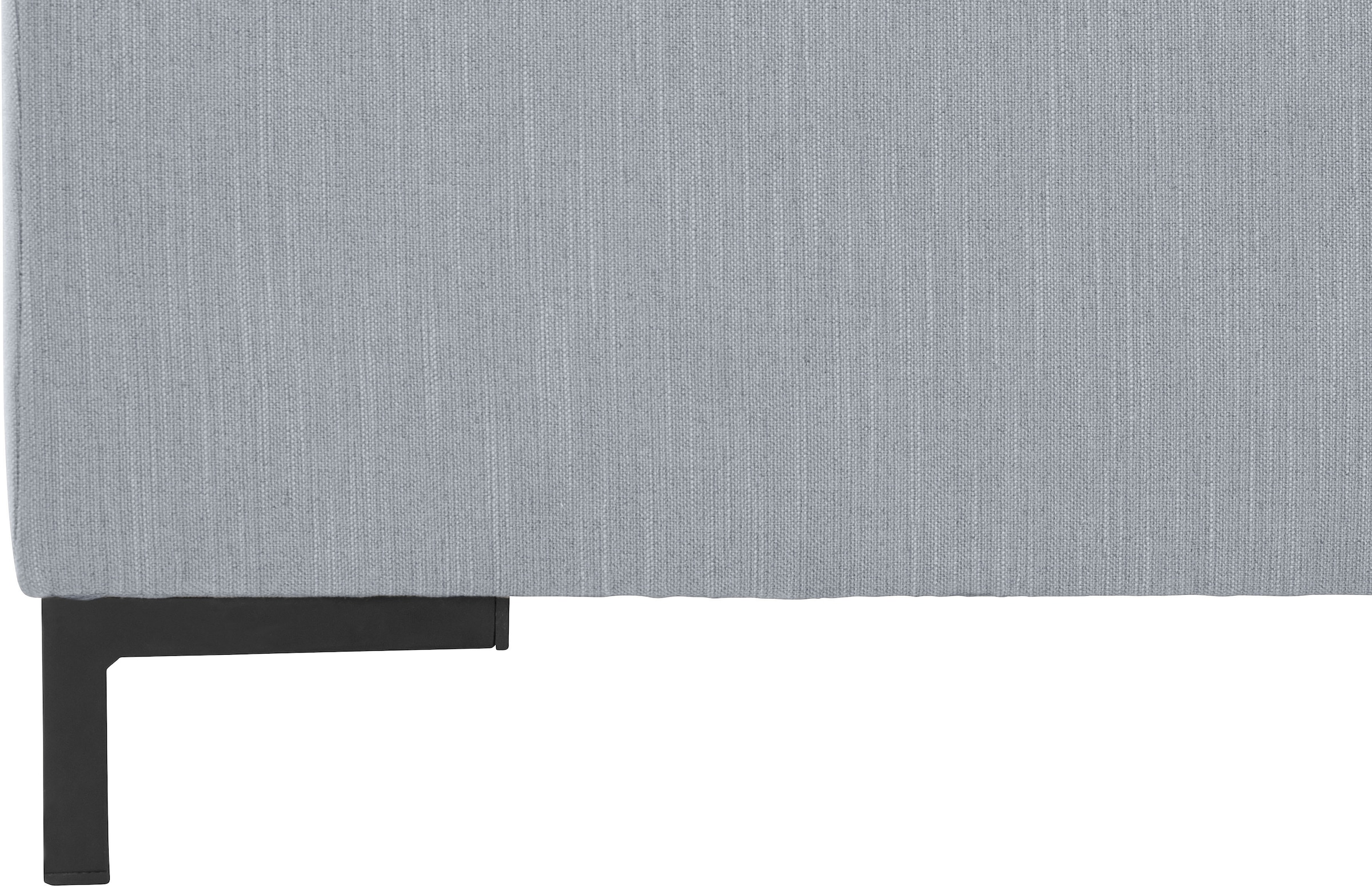 OTTO products Ecksofa »Grazzo, zeitlos & elegant, moderne Sitzheftung, Breite 266cm, L-Form« hochwertige Stoffe aus recyceltem Material, Steppung im Sitzbereich