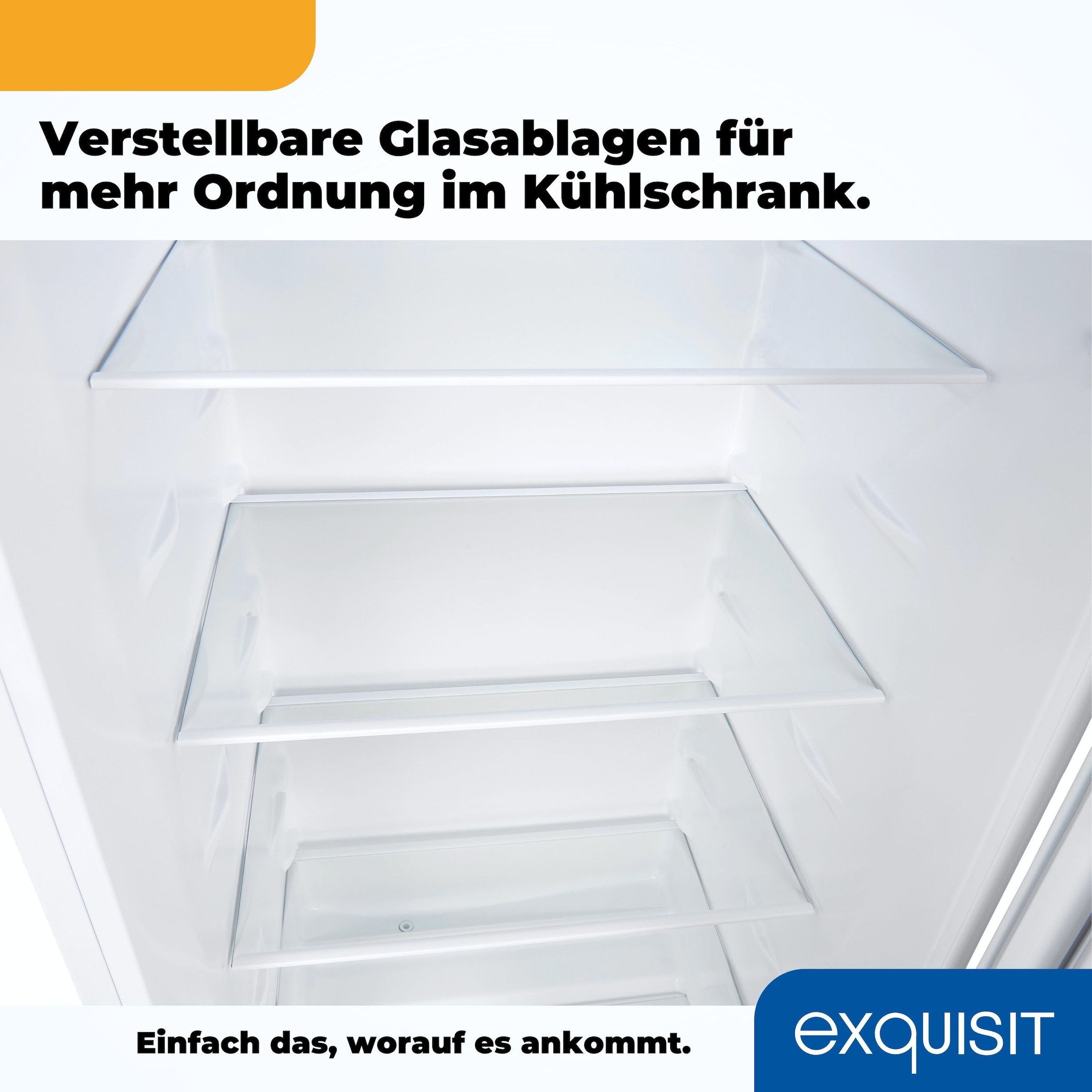 exquisit Kühlschrank »KS320-V-H-040E weiss« 142,6 cm hoch 54,4 cm breit Großzügiger Kühlraum für mehr Frische und beste Übersicht