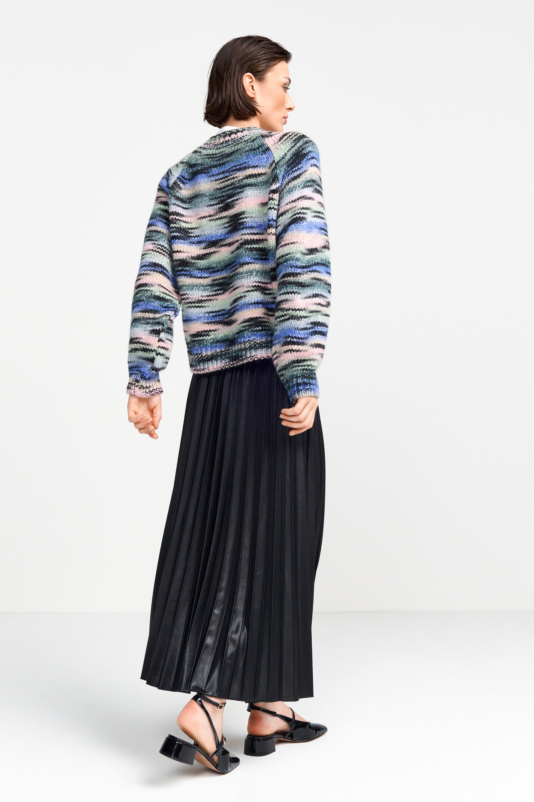 RICHROYAL Rundhalspullover, space dye