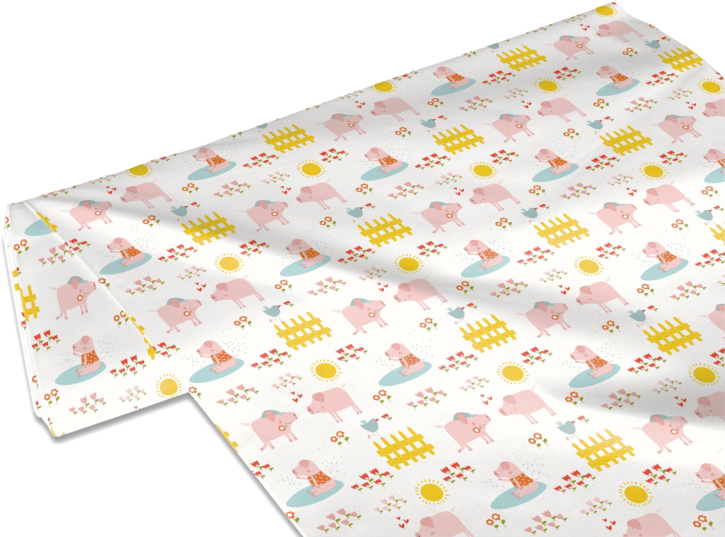 my home Stoff »Schweinchen«, (1 St.), Meterware, Breite 160cm