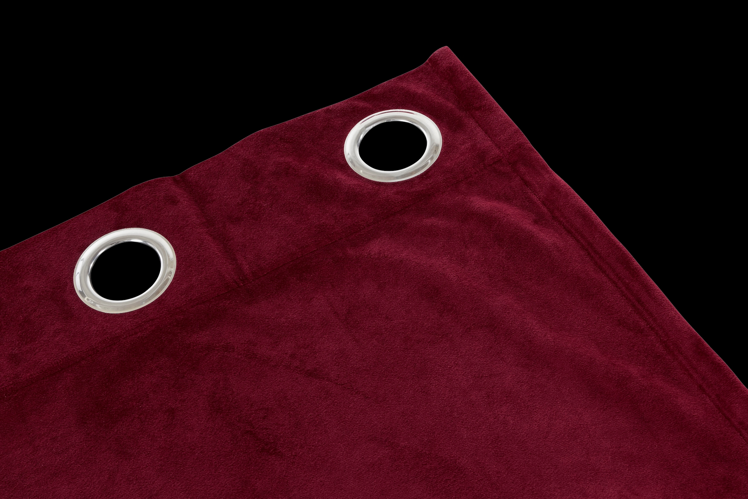 OTTO home Vorhang »Velvet Uni« Ösen 2 Stk. tlg. Blickdichter Samt, 2-er Set, edel, Gardine, multifunktional,
