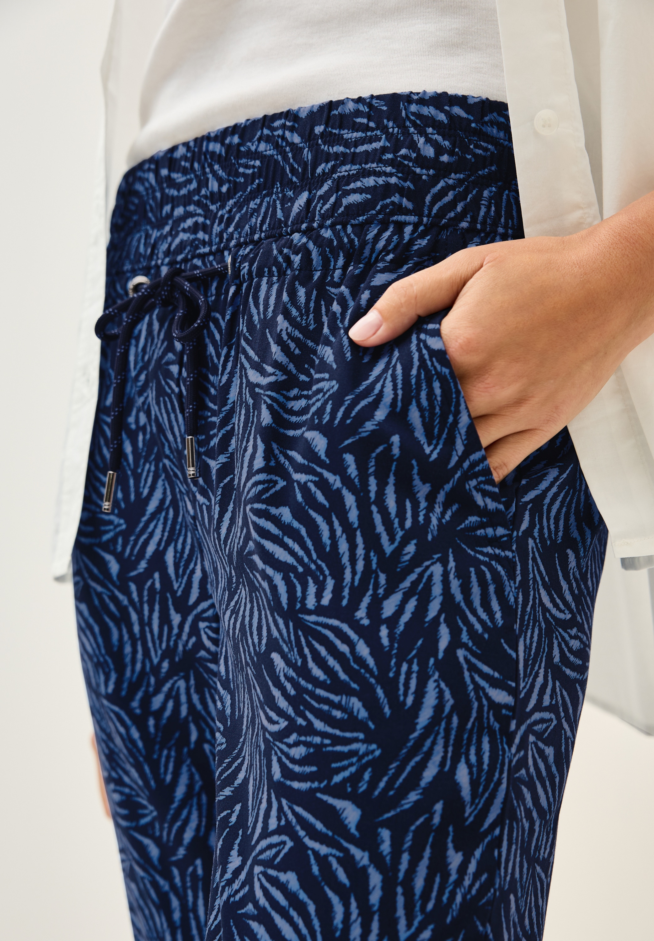 Cecil Stoffhose »Style Chelsea«, gemustert und mit Kordelzug