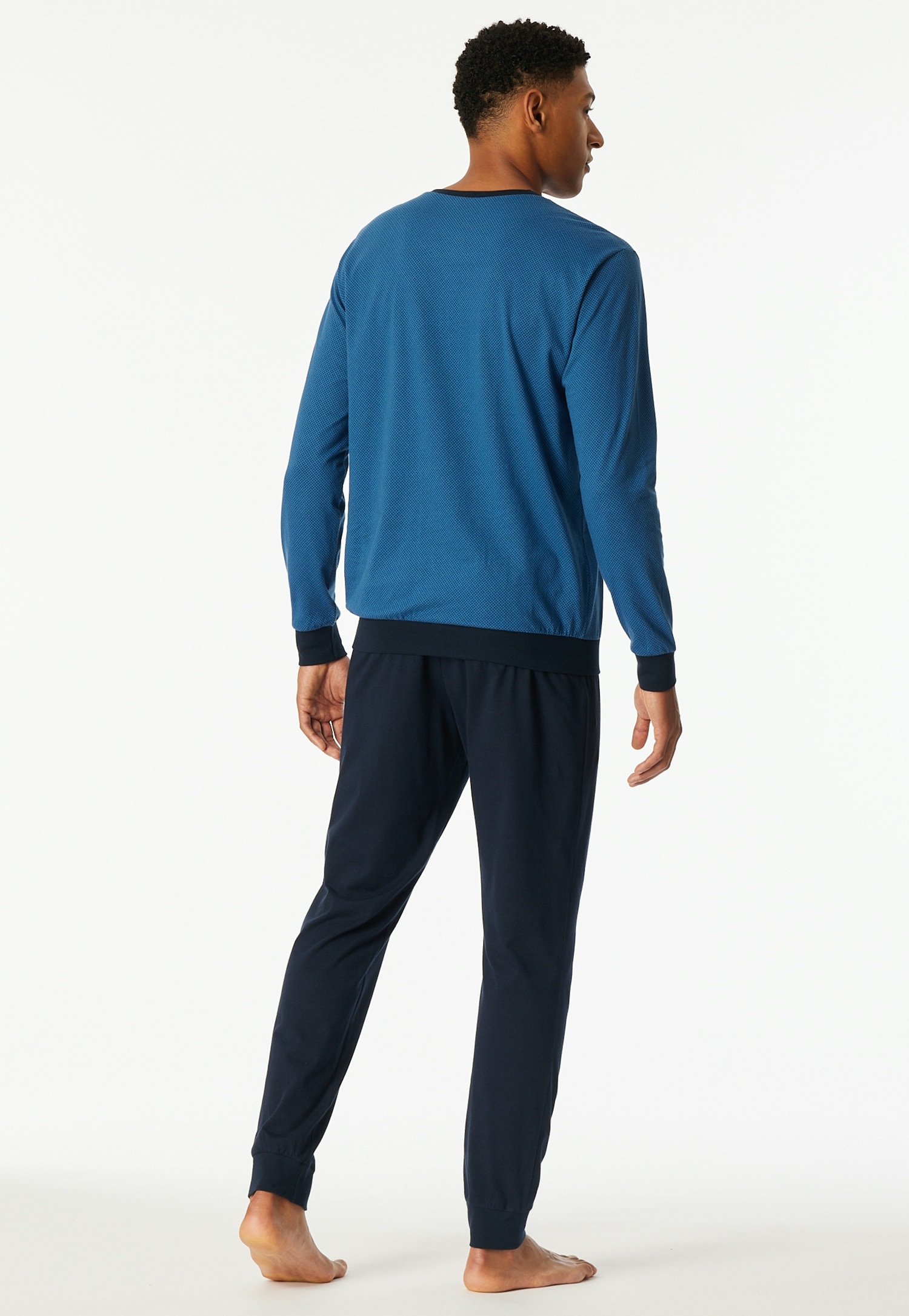 uncover by SCHIESSER Schlafanzug »Uncover Nightwear« 2 Stk. tlg., Langarm, Rundhals-Ausschnitt, Single Jersey-Qualität, weich