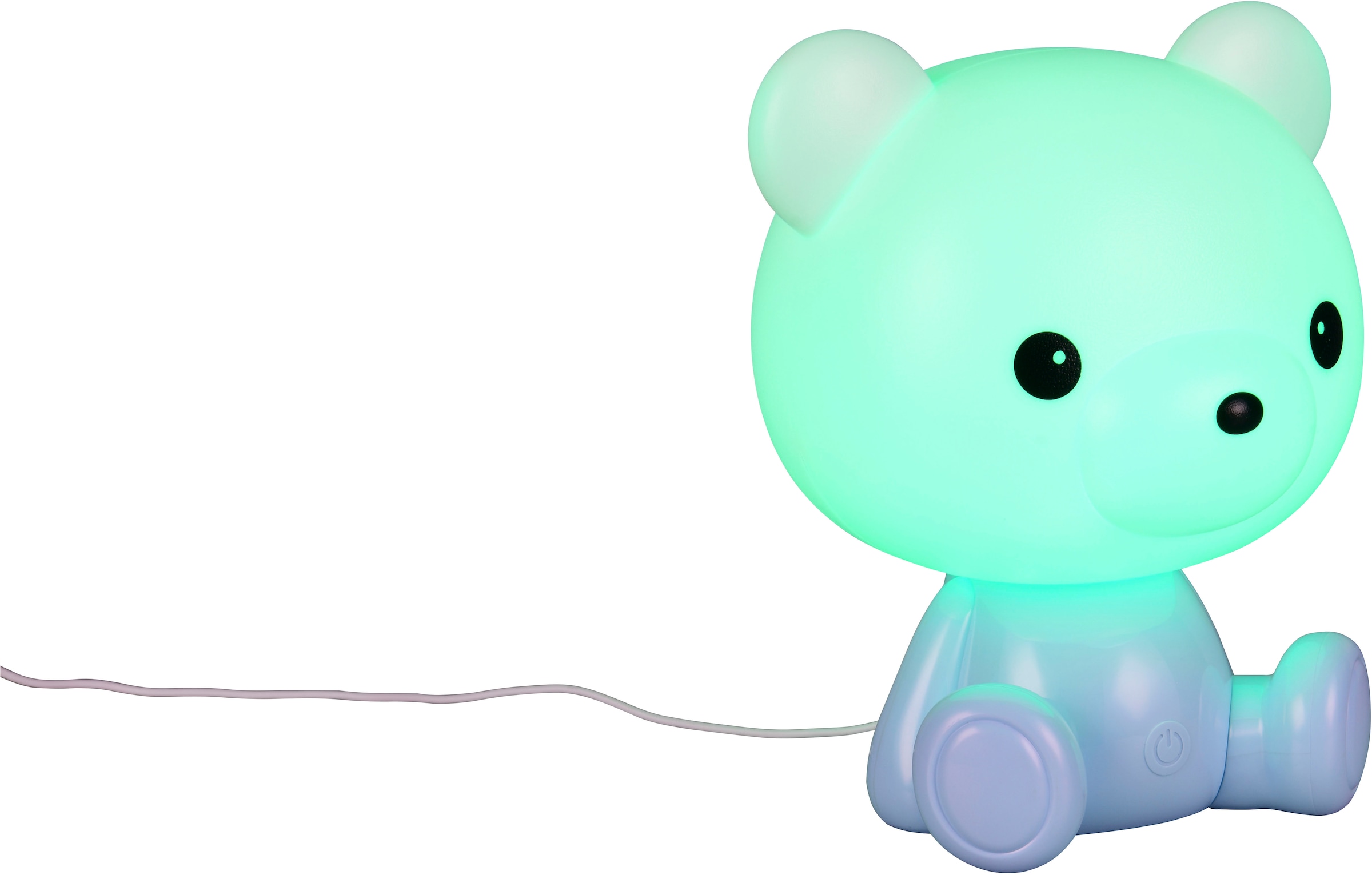 REALITY Leuchten LED Tischleuchte »CUTIE, Kinderzimmer Tischleuchte Nachttischleuchte Bären Optik, RGB« LED-Board 1 Stk. RGB | Warmweiß 0,3W 30 Lumen warmweiß 3000K, RGB Farbwechsel Modus, USB-Anschluss