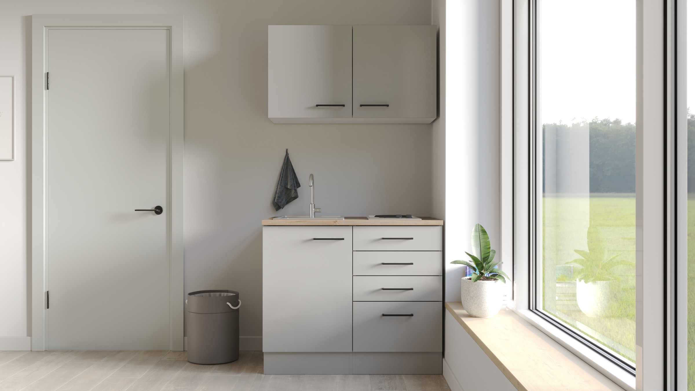 Flex-Well Küchenzeile »Lund«, mit E-Geräten, Gesamtbreite 100 cm, in weiten Farben erhältlich