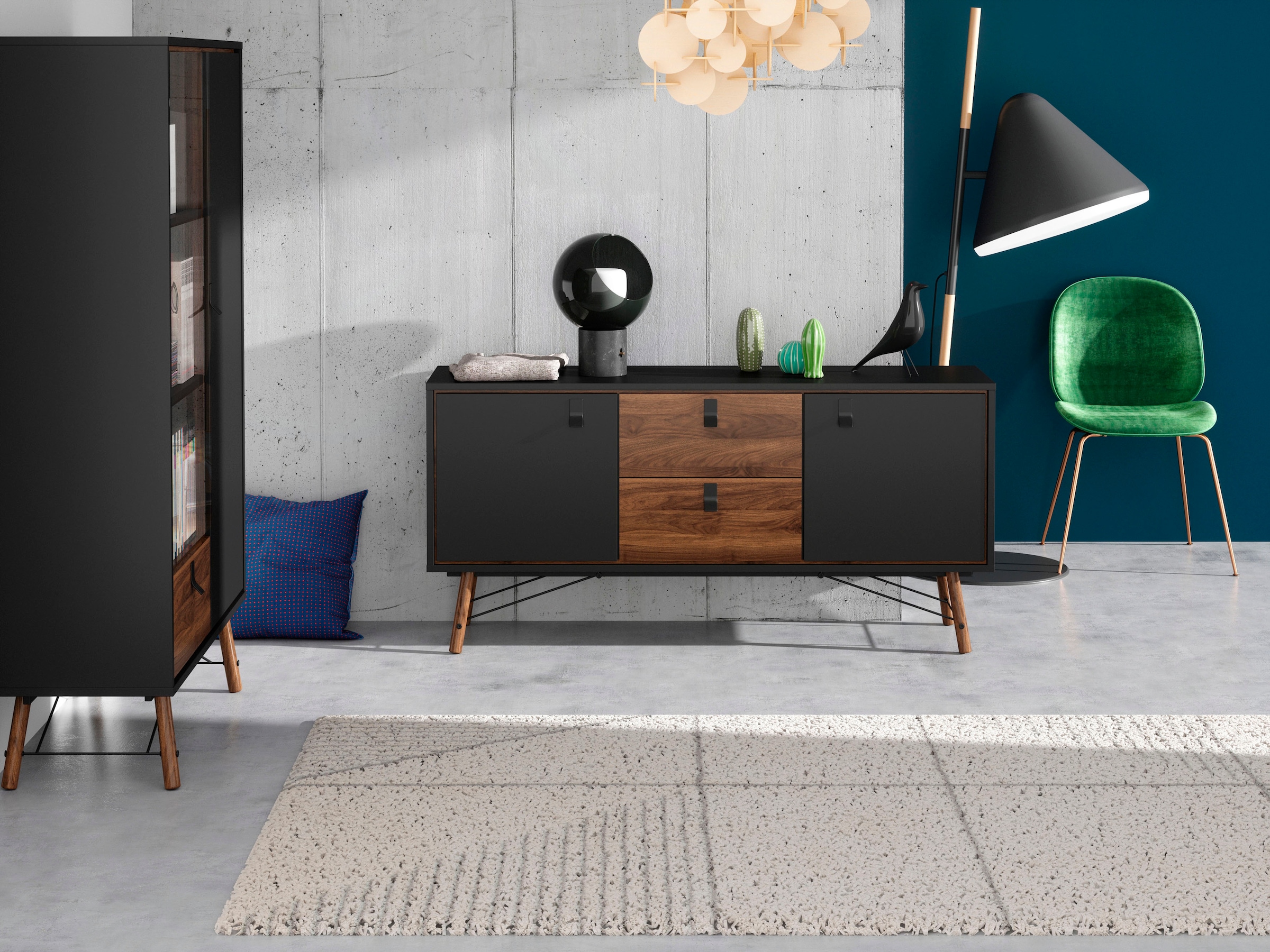 andas Sideboard »Ry Aufbewahrung, Schubladenschrank,« Breite 150 cm, Höhe 72 cm, Kommode mit 2 Türen und 2 Schubläden