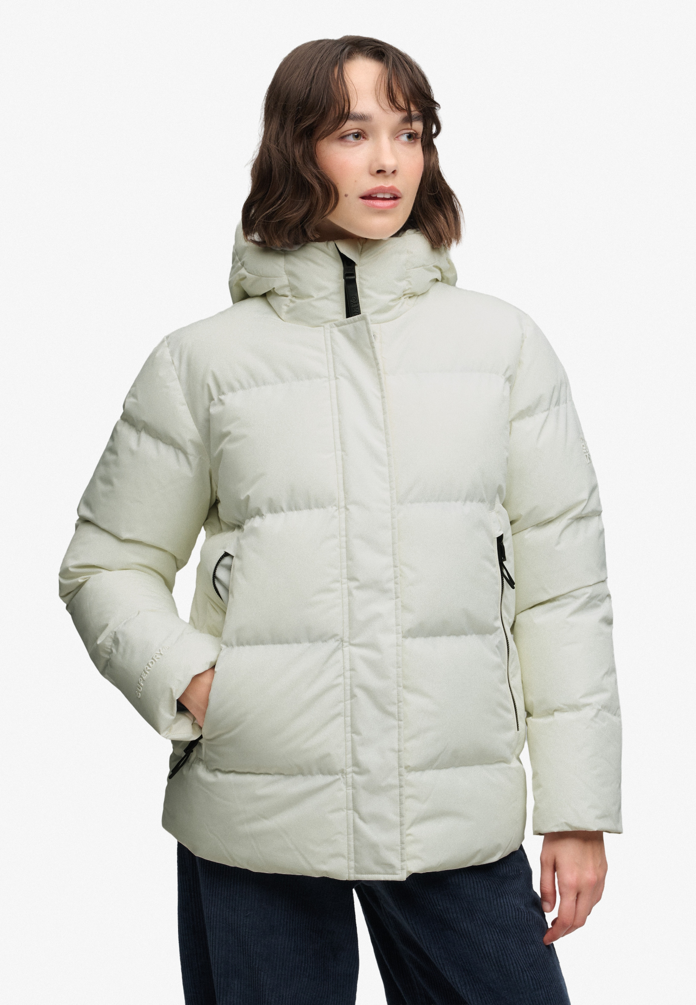 Superdry Steppjacke »HOODED 5 BAFFLE SPORTS PUFFER« mit Kapuze Kunstfaser, relaxed fit