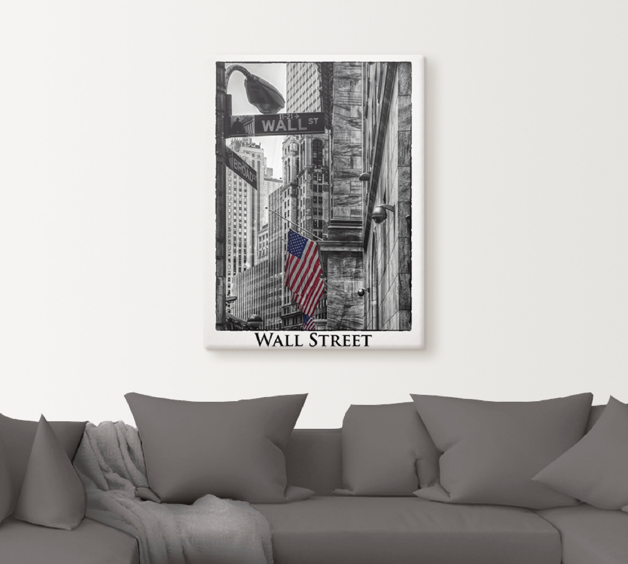 Artland Wandbild »New York Wall Street«, Amerika, (1 St.), als Leinwandbild, Poster in verschied. Größen