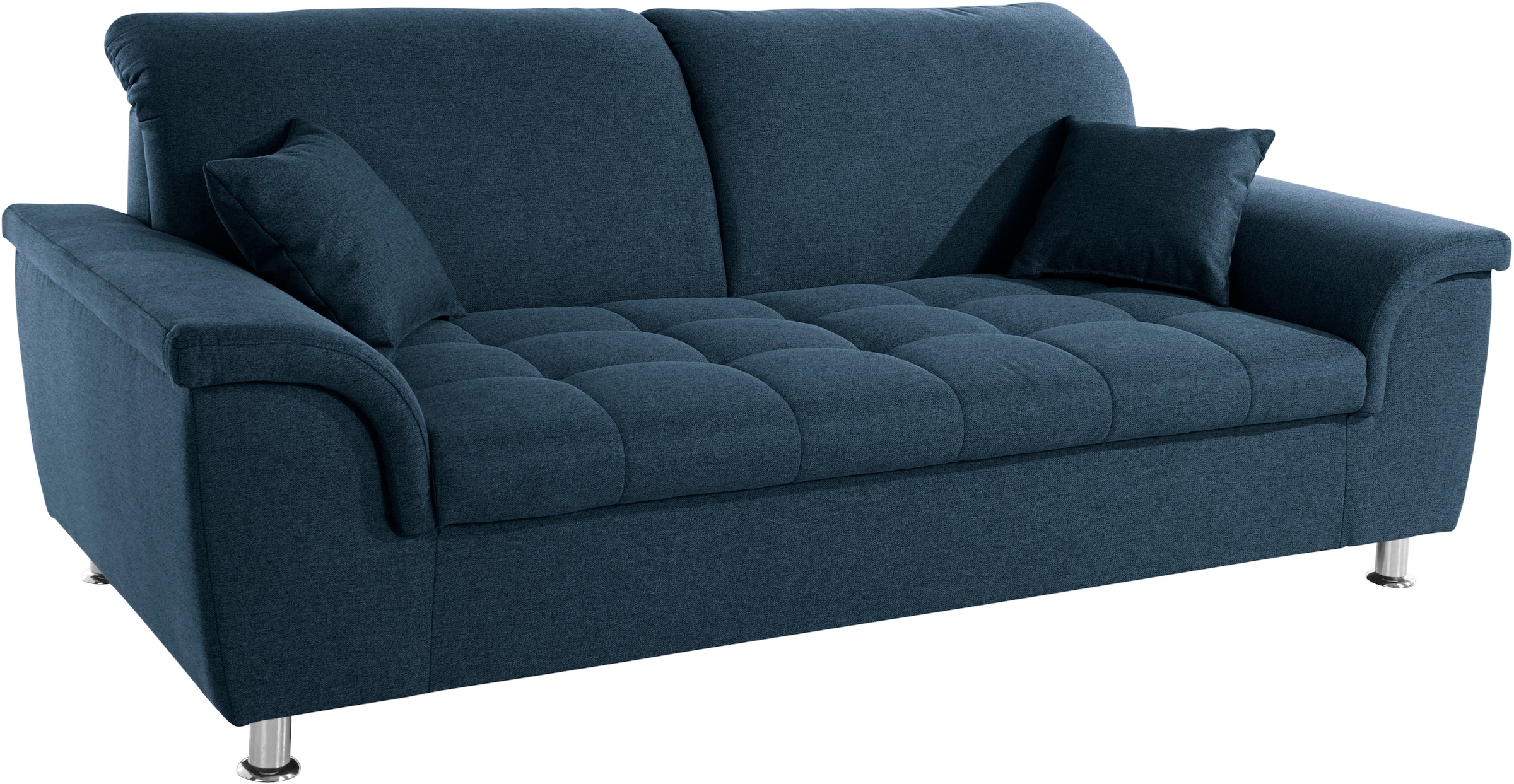 DOMO collection 2,5-Sitzer »Franzi, zeitlos und elegant, moderne Sitzheftung«, wahlweise mit Kopfteilverstellung, inklusive Zierkissen