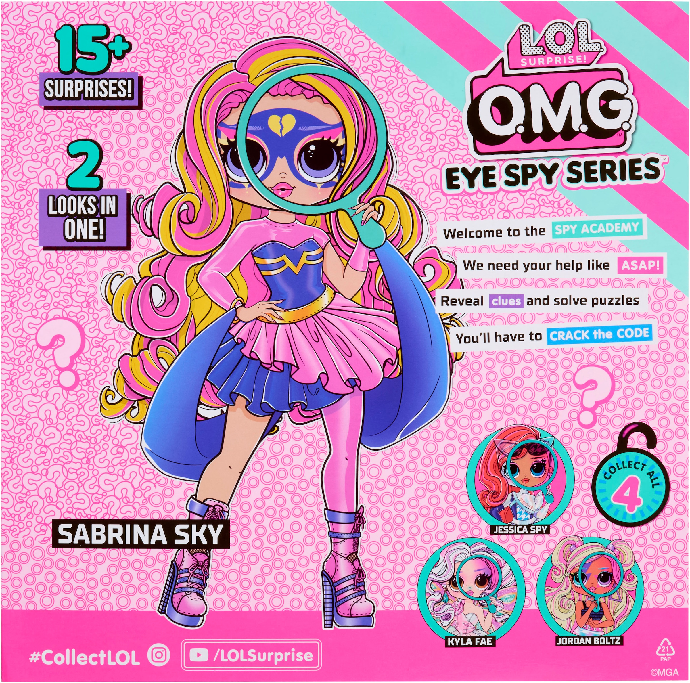 L.O.L. SURPRISE! Anziehpuppe »L.O.L. Surprise OMG Eye Spy - Superhero« mit magischem Farbwechsel
