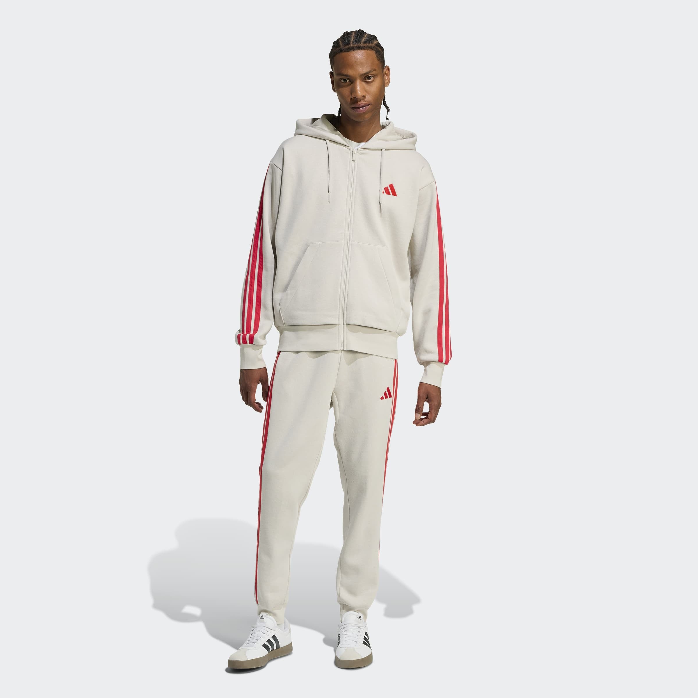 adidas Sportswear Sweatjacke »ESSENTIALS 3-STREIFEN« für Laufen und Sportmode, mit Reißverschluss