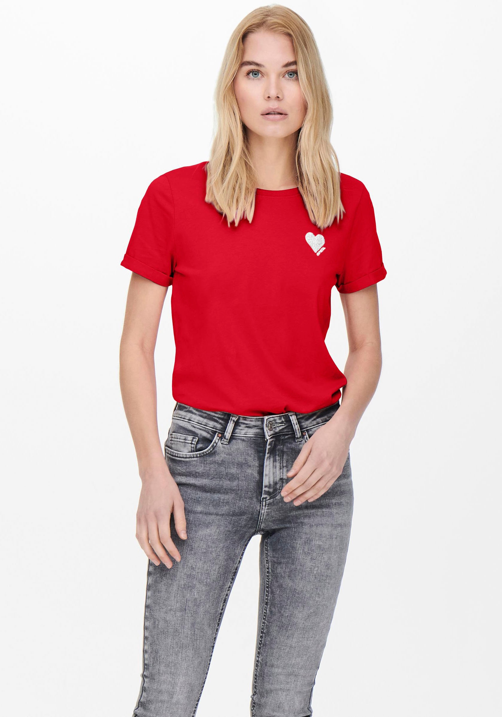 ONLY T-Shirt »ONLKITA S/S kaufen NOOS« im OTTO LOGO Online TOP Shop