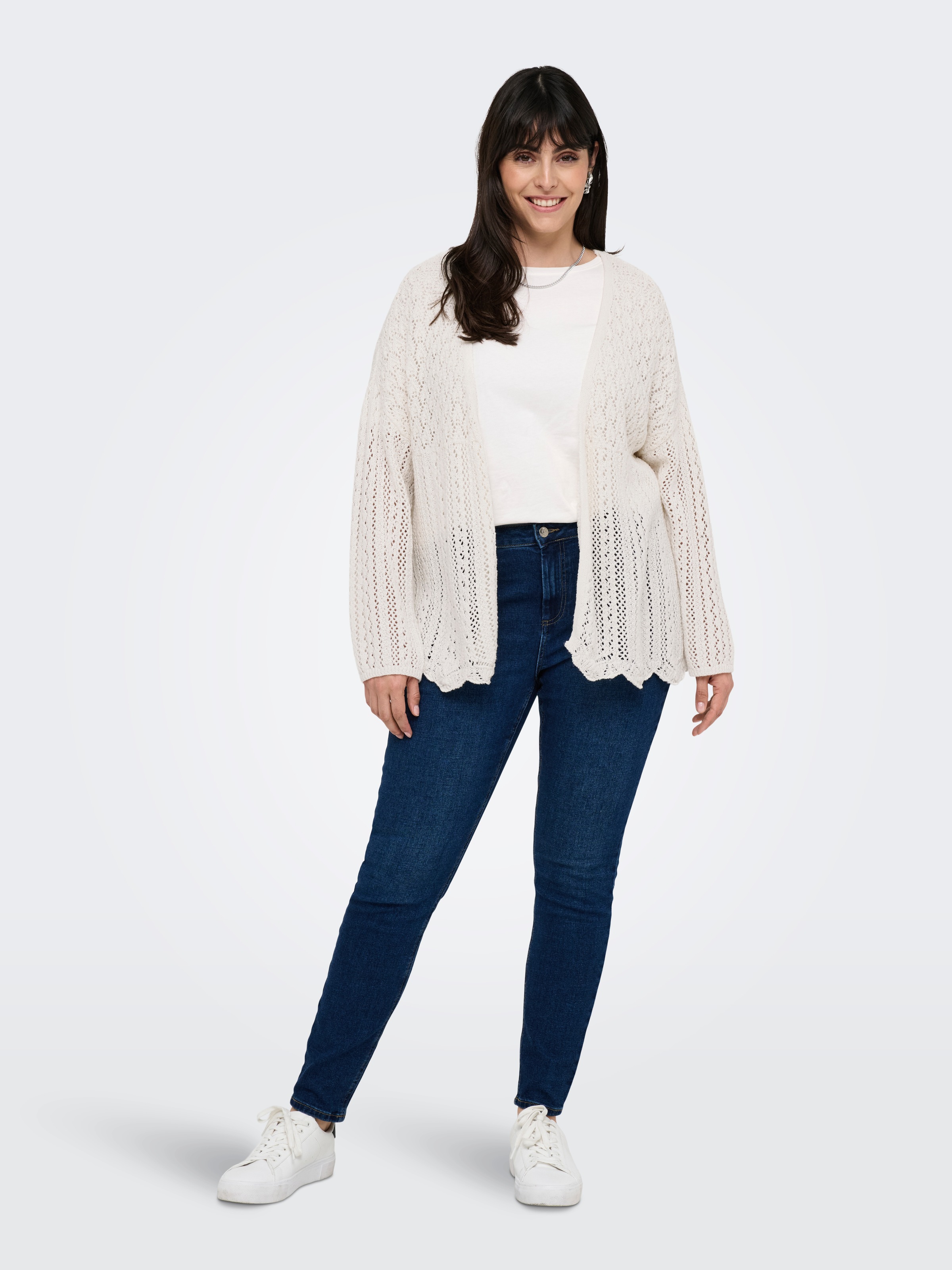 ONLY CARMAKOMA Strickjacke »CARNOLA 7/8 LIFE OPEN CARDIGAN KNT NOOS«