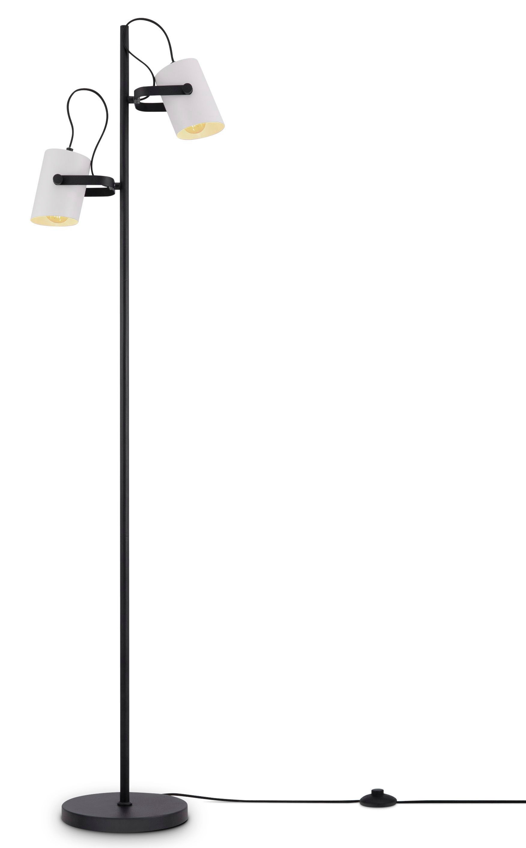 Paco Home Stehlampe »KARL«, 2 flammig, Leuchtmittel E27 | ohne Leuchtmittel, mit kompatiblen Dimmer und Leuchtmittel