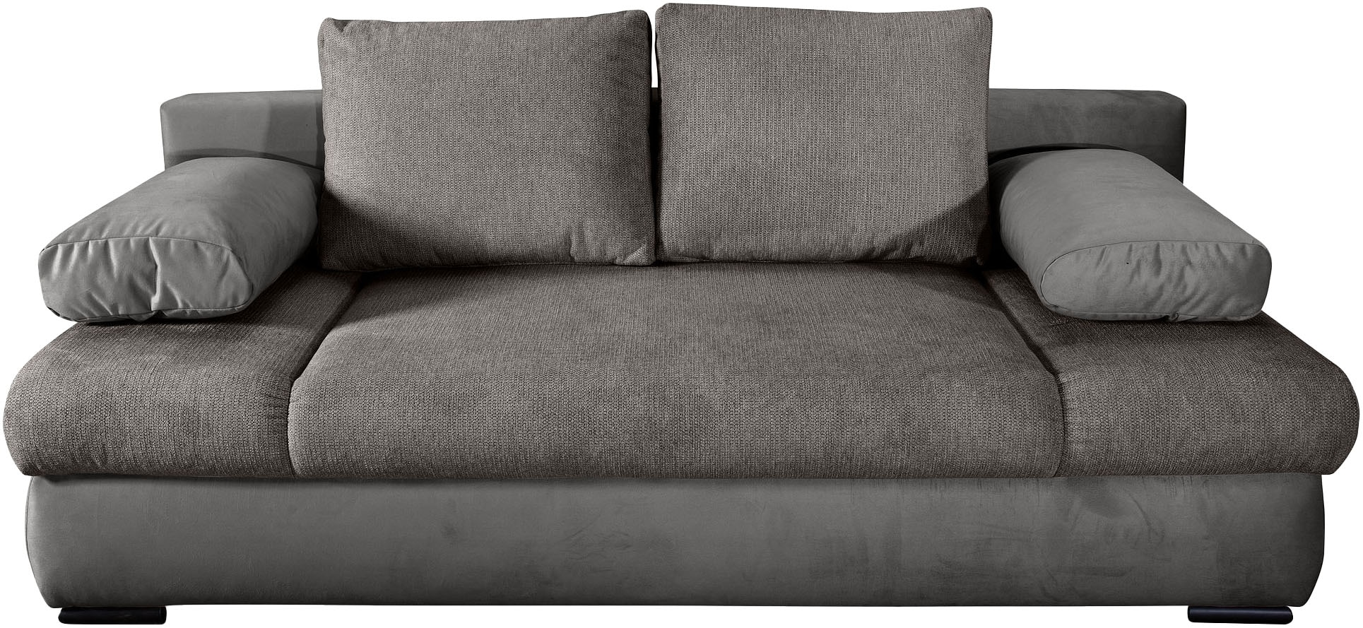 COLLECTION AB Schlafsofa »Chicago mit Bettfunktion, Schlafcouch«, inklusive Bettkasten, Cord-Samt Bezug, anthrazit