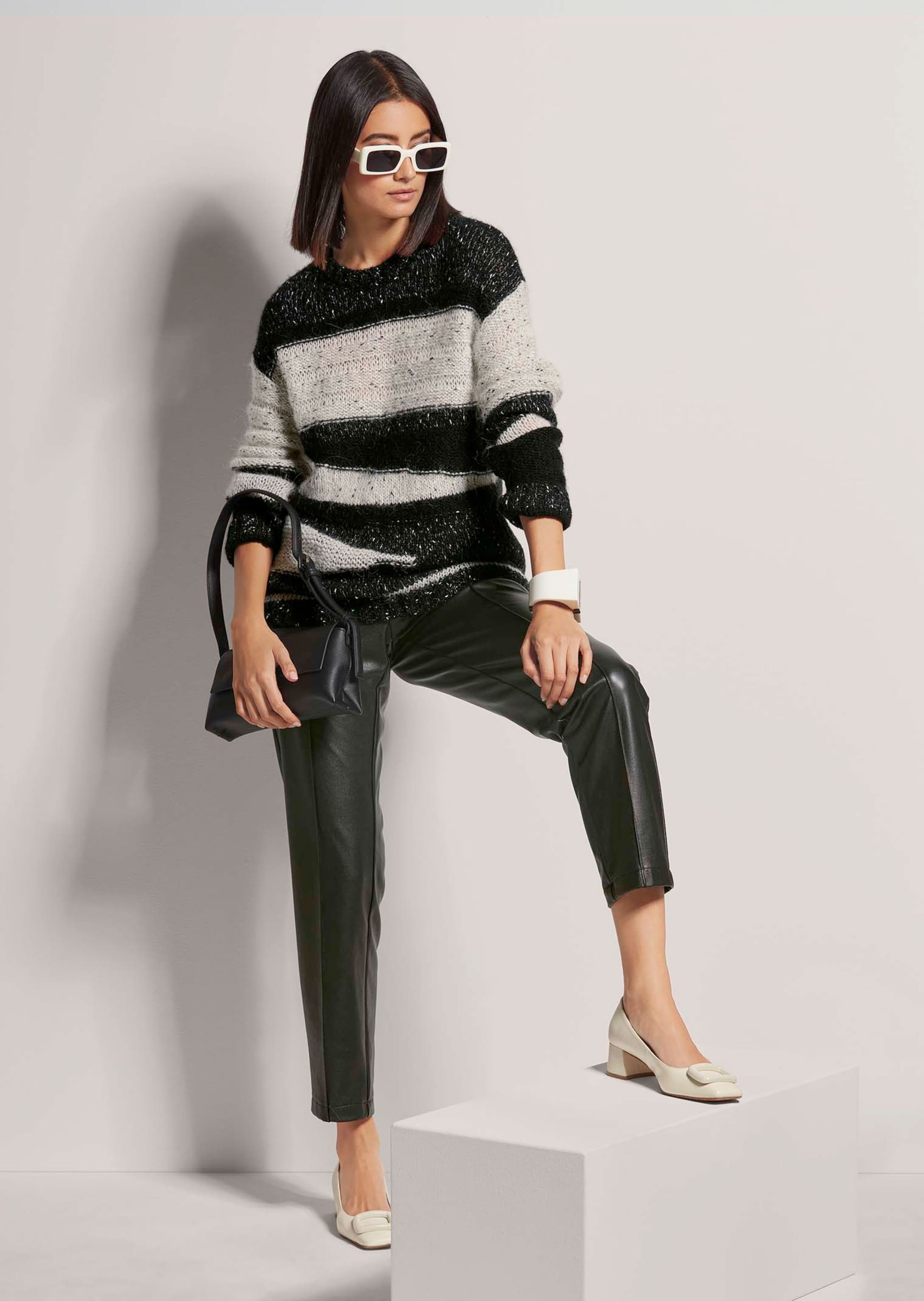 MADELEINE Longpullover »Pullover Intarsien-Pullover«