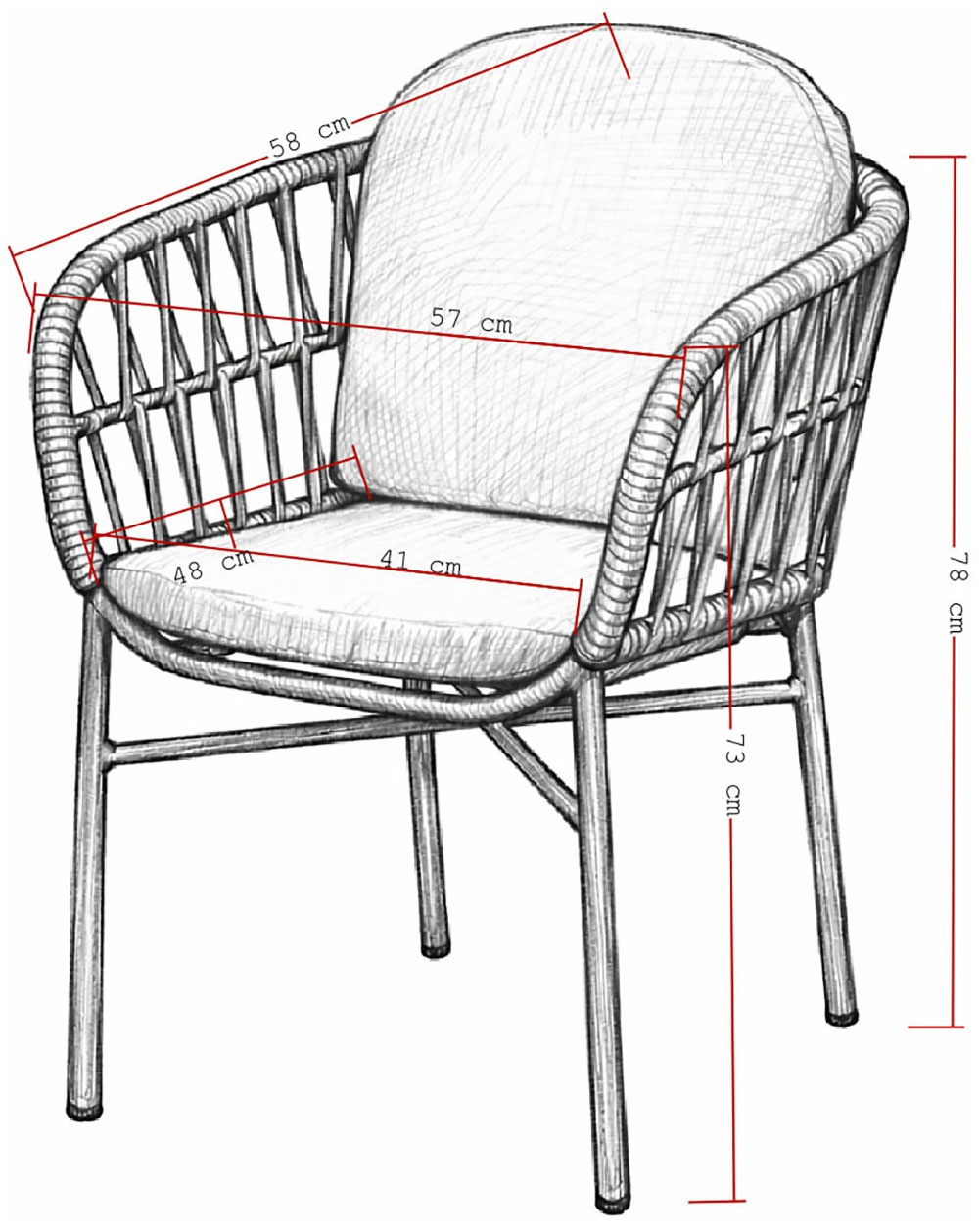 Destiny Garten-Essgruppe »COMO CREMONA 4 Se + Tisch 160x90cm, grau/anthrazit« Set,  Aluminium, Textilene, Tischplatte: Glas mit Keramiküberzug
