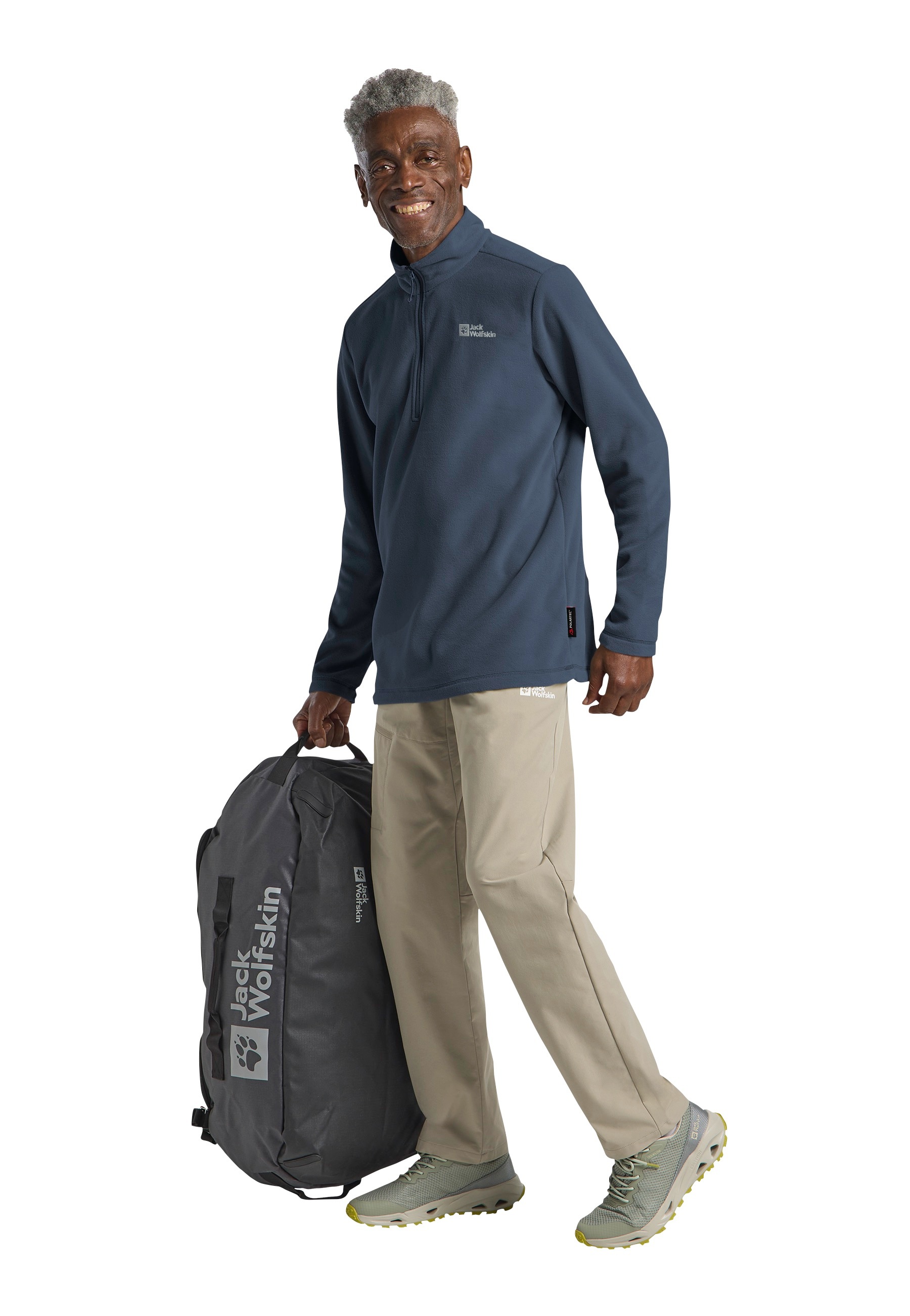 Jack Wolfskin Fleecepullover »TAUNUS HZ M«, aus recyceltem Polyester, atmungsaktiv