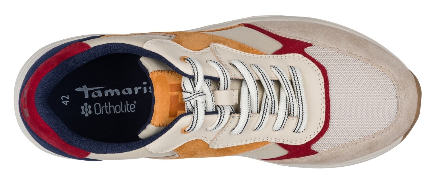 Tamaris Sneaker  Freizeitschuh, Schnürschuh mit modischen Kontrastbesätzen, für Herren