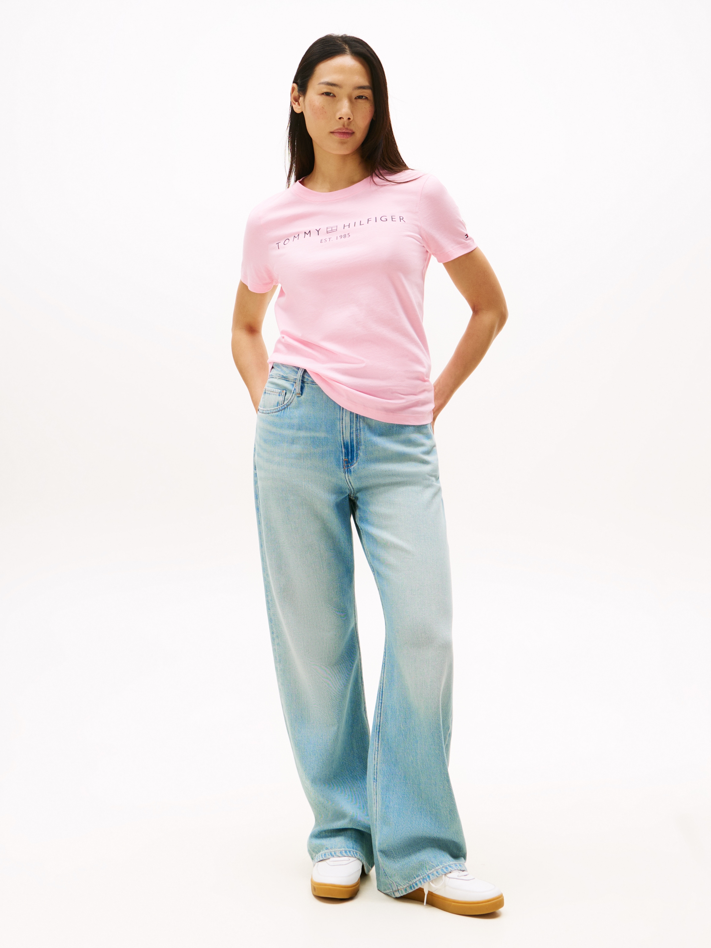 Tommy Hilfiger T-Shirt »REG CORP LOGO C-NK SS«, mit Logoschriftzug