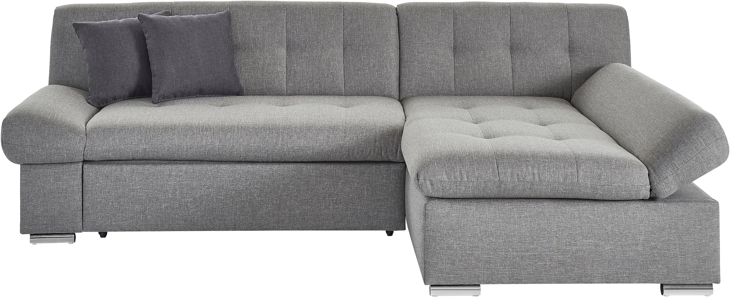 TRENDMANUFAKTUR Ecksofa »Reggae II, moderne Optik, Armteilverstellung, B/T 237/156cm, L-Form«, wahlweise mit Bettfunktion