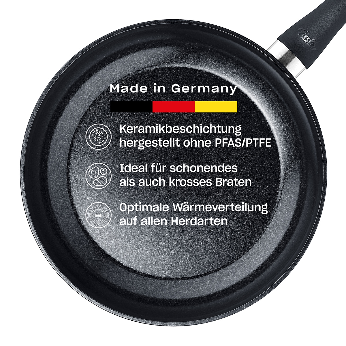 Fissler Bratpfanne »Pfanne Essential« Aluminium 1 Stk. tlg. Made in Germany, HERGESTELLT OHNE PFAS/PTFE, KERAMIK-BESCHICHTET