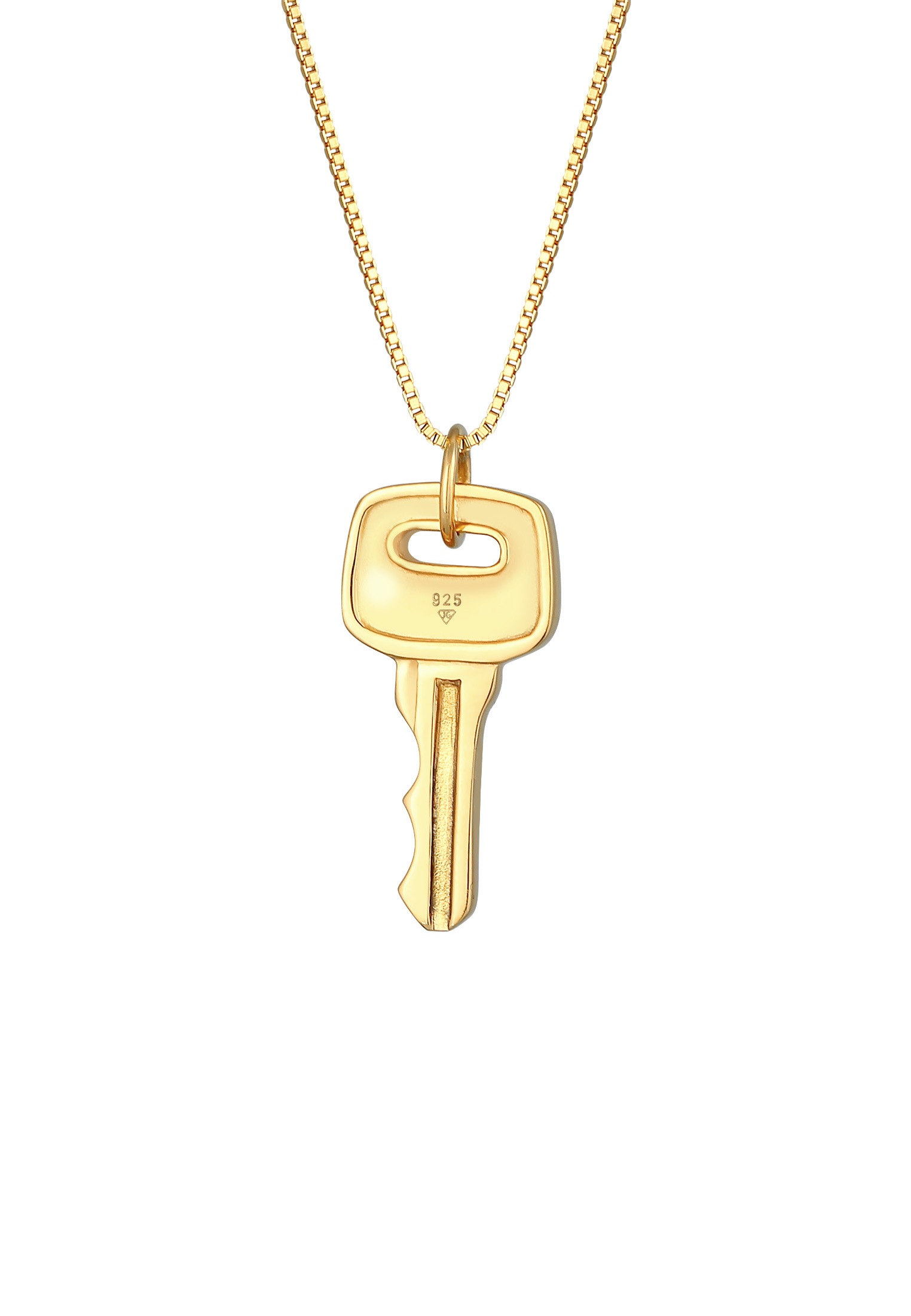 Kuzzoi Kette mit Anhänger »Halskette Herren Venezianer Schlüssel Key 925 Silber«