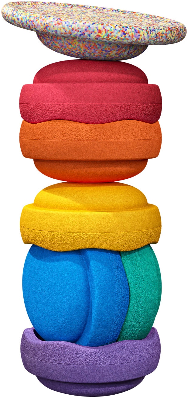 Stapelstein Balancetrainer »Stapelstein® Rainbow Set classic« inklusive Balance Board