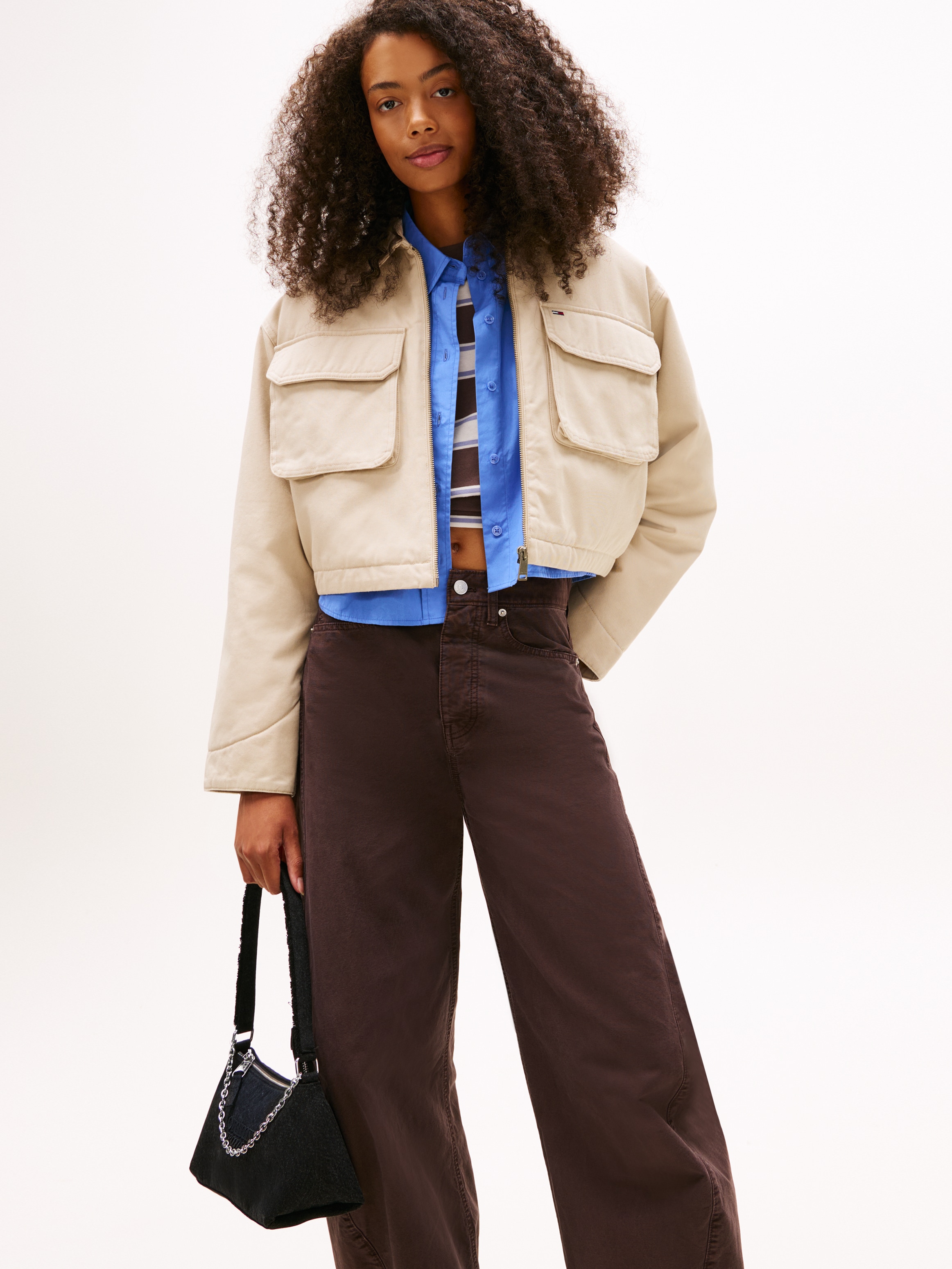 Tommy Jeans Schultertasche »TJW COOL DENIM SHOULDER BAG« , Damen Tragetasche, Minibag mit edler Logostickerei