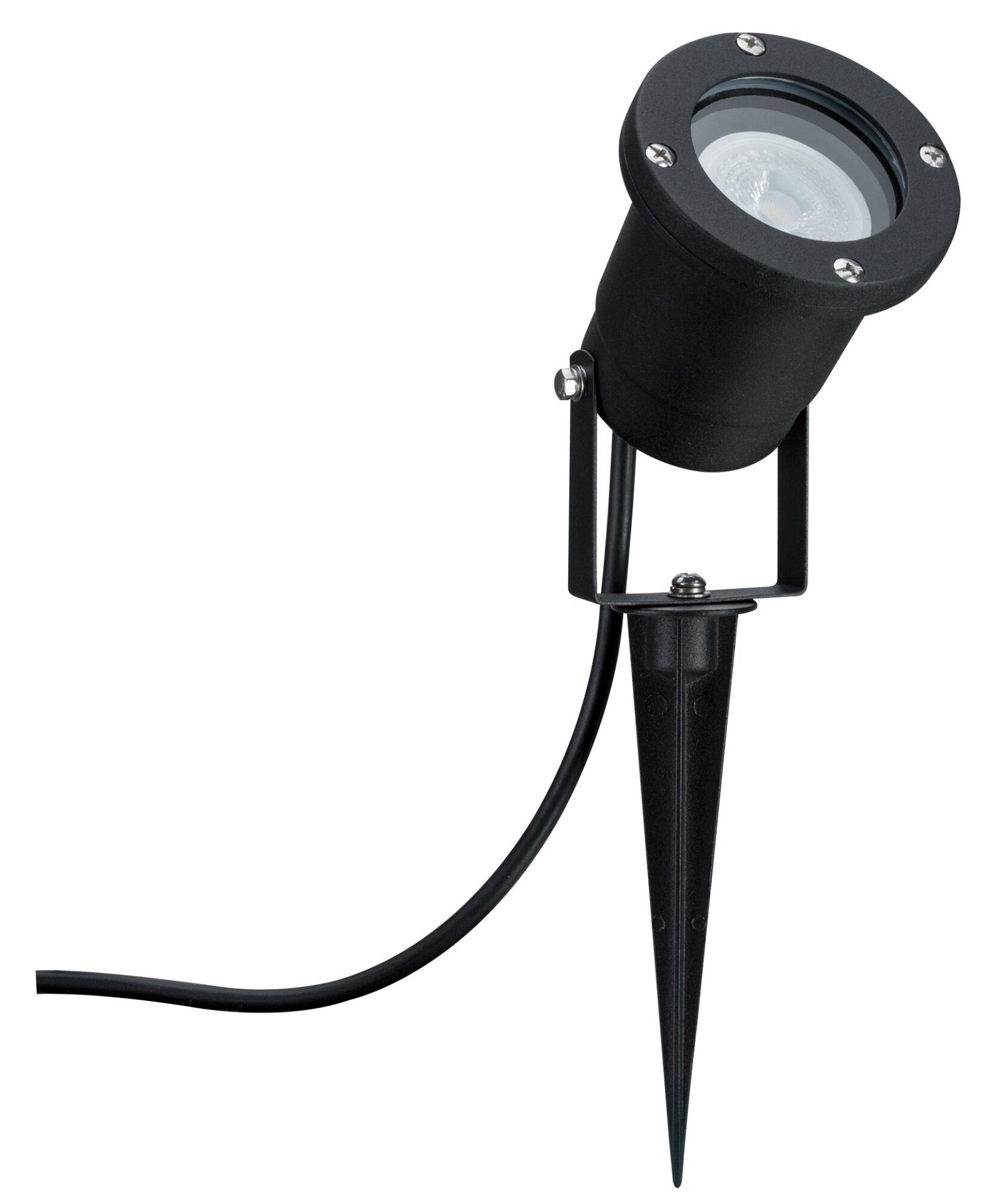 Paulmann LED Gartenstrahler »IP65 rund 92mm 2200K 4,3W 320lm 230V 38-38° Schwarz Metall«, 1 flammig, Leuchtmittel GU10 | LED fest integriert, Goldlicht insektenfreundlich