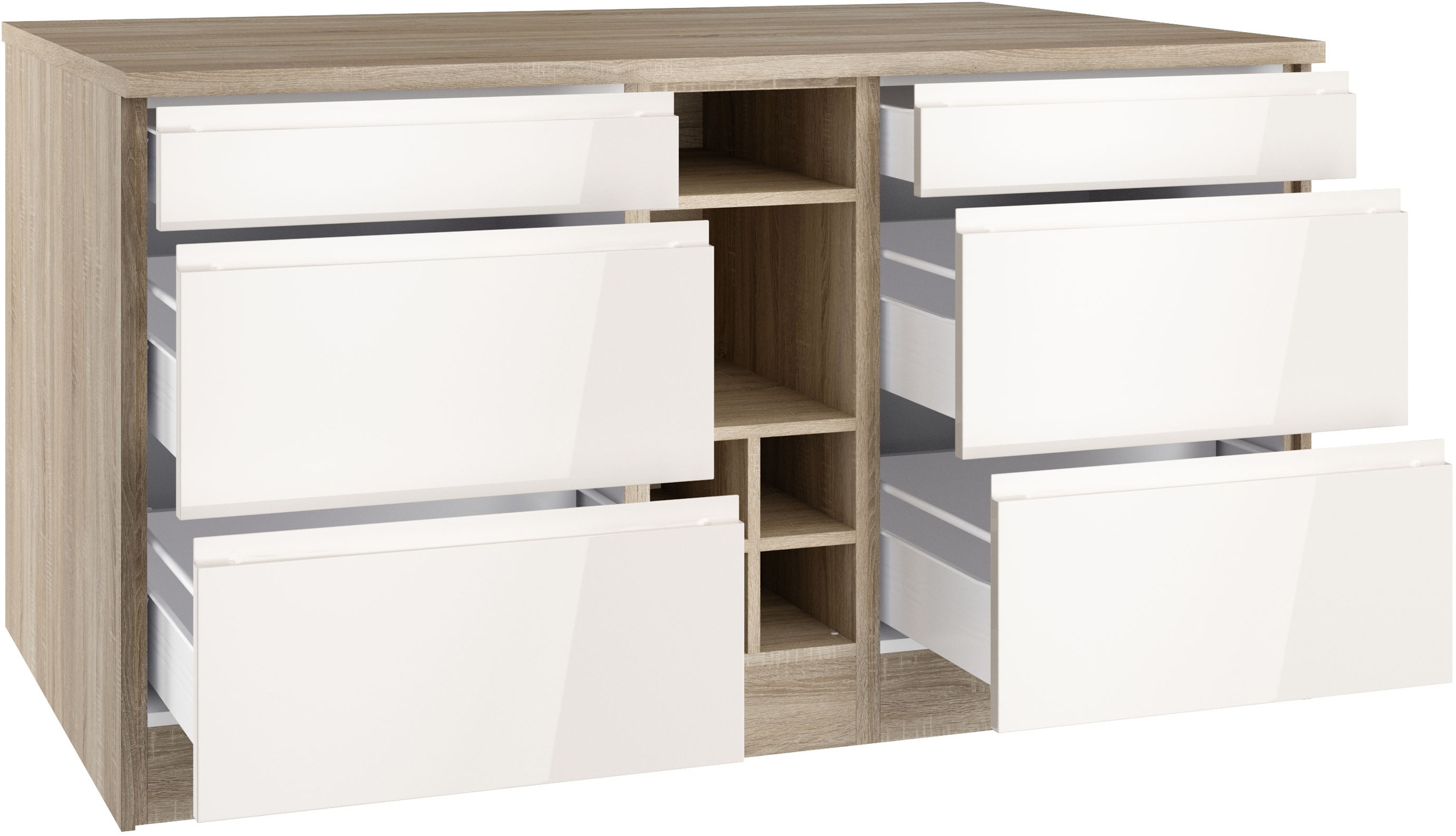 HELD MÖBEL Kücheninsel »Virginia«, Breite 153 cm, MDF-Fronten, Flaschenregal