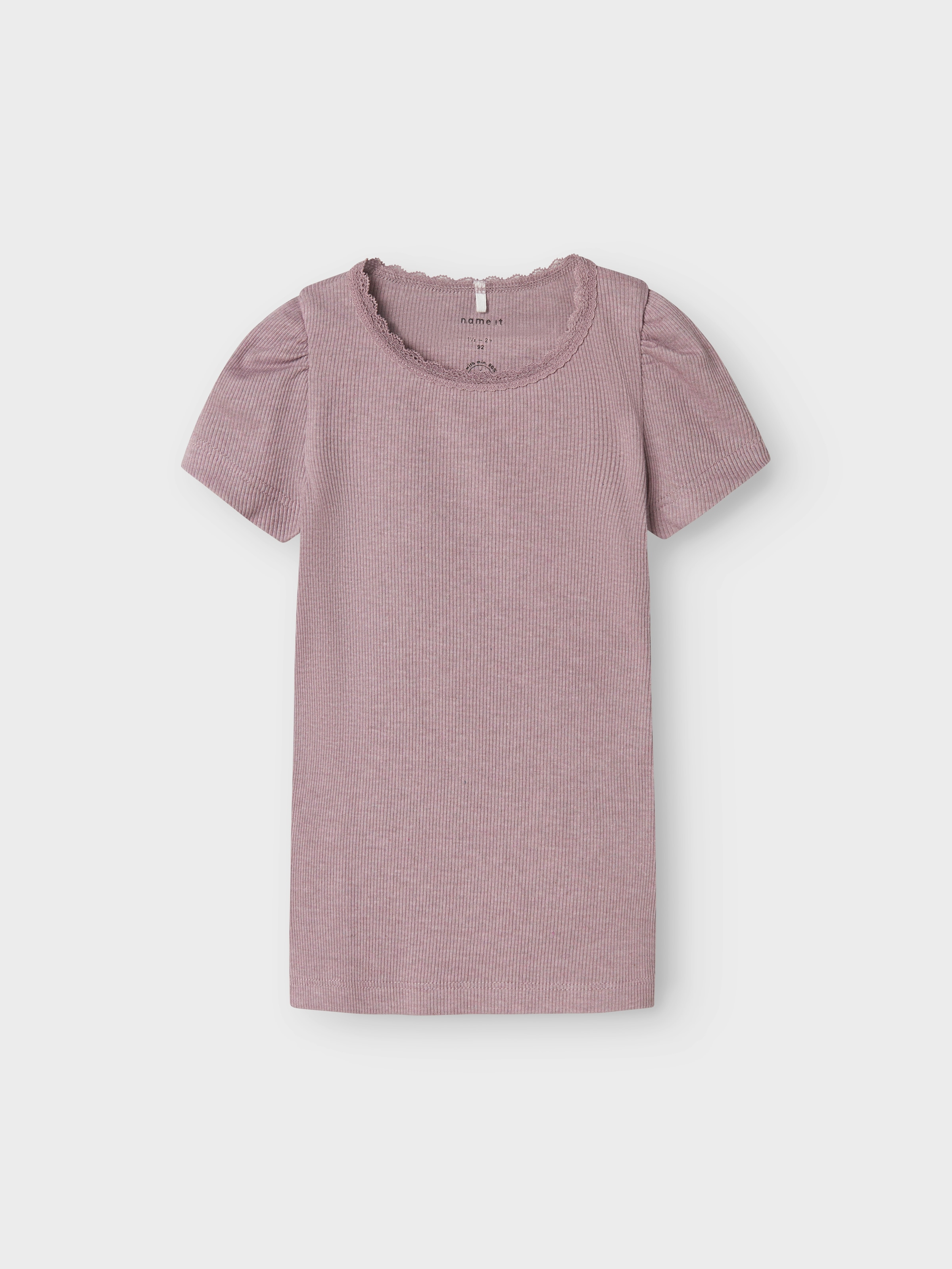 Name It Shirttop »NMFKAB TOP NOOS«, mit toller Spitzenkante am Ausschnitt