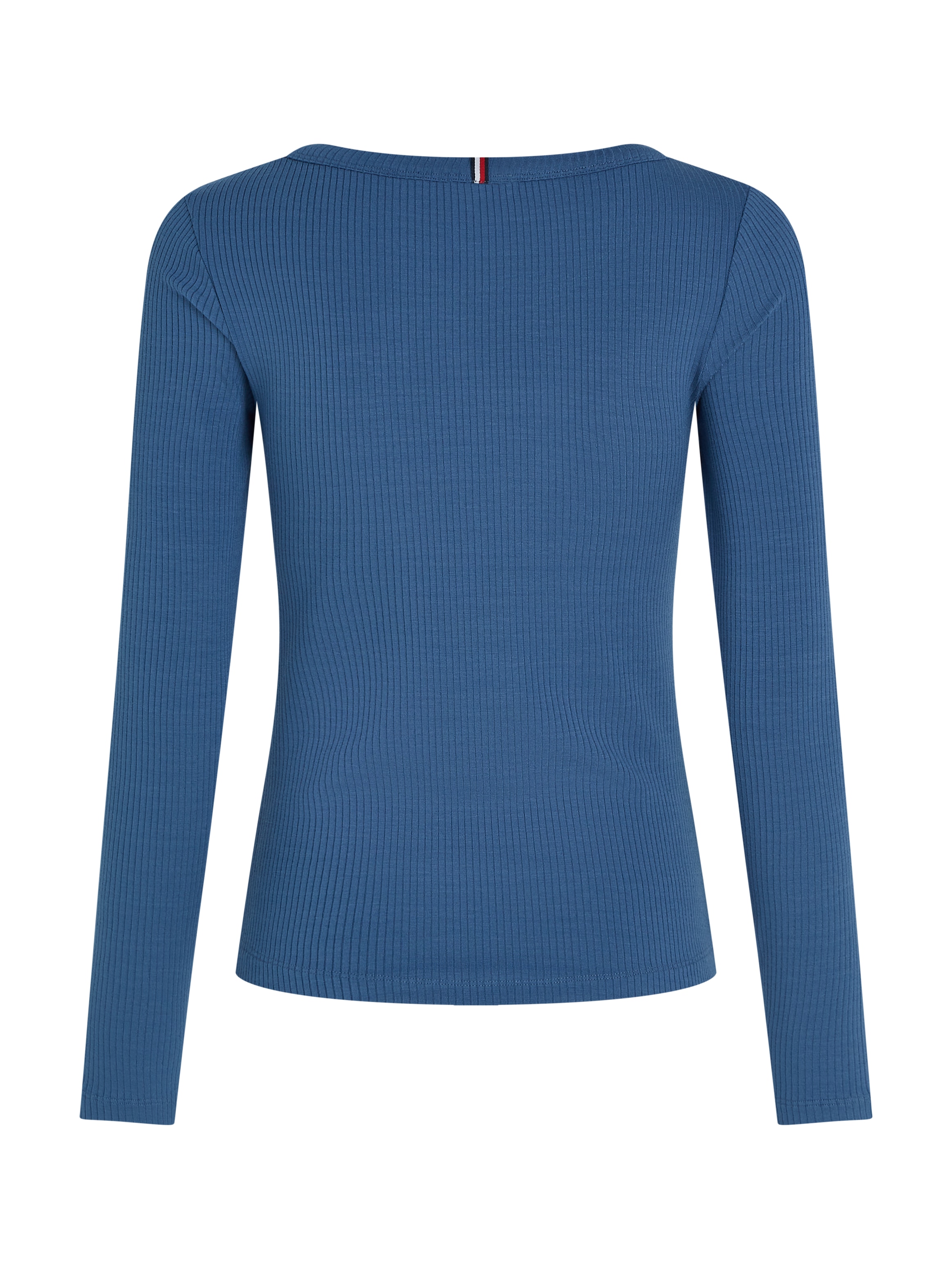 Tommy Hilfiger Langarmshirt »SLIM 5X2 RIB O-NK LS«, mit Struktur