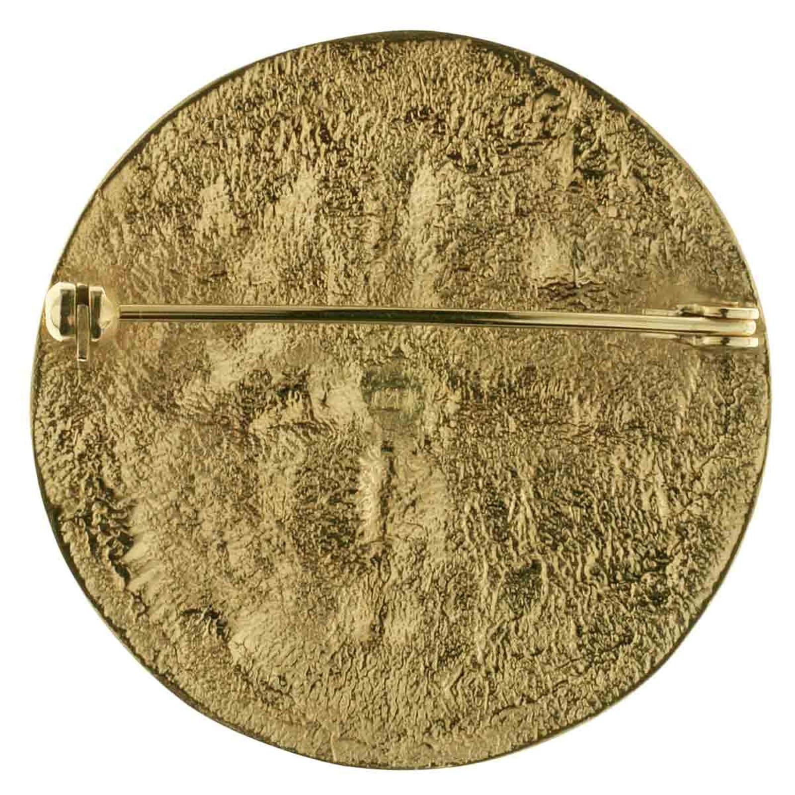 OSTSEE-SCHMUCK Brosche »- Hiddensee 42 mm rund - Silber 925/000, vergoldet -,«