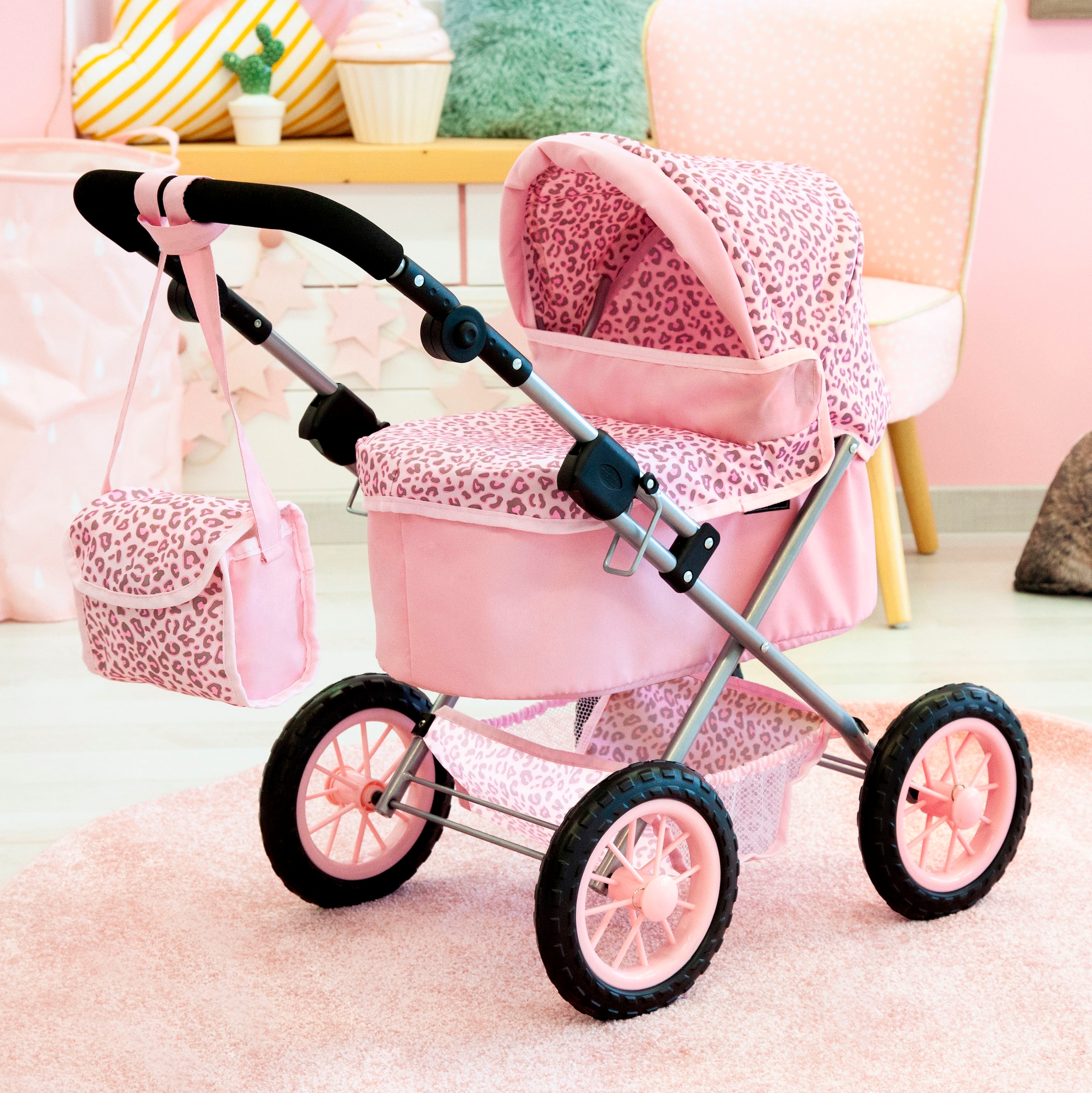Bayer Puppenwagen »Trendy, Leopard«, mit Wickeltasche