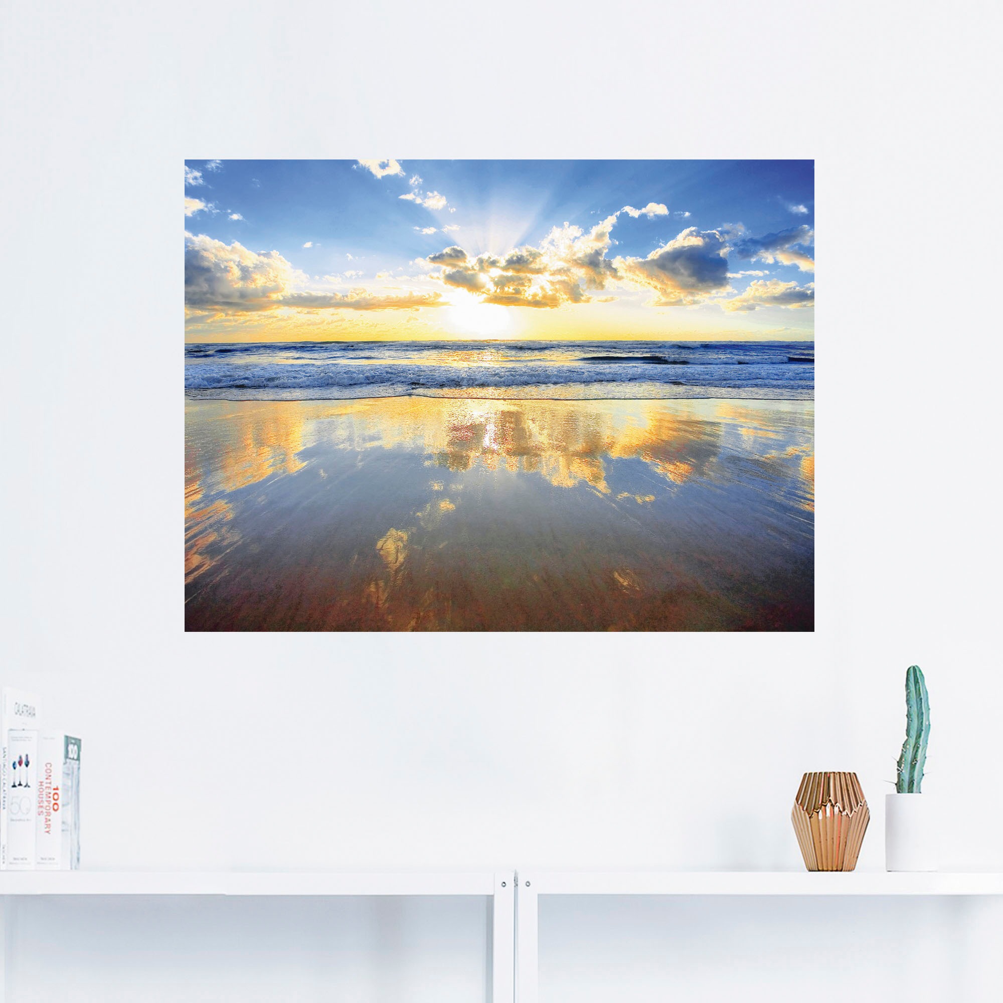 Artland Wandbild »Sonnenaufgang über dem Ozean«, Himmel, (1 St.), als Alubild, Outdoorbild, Leinwandbild, Poster, Wandaufkleber