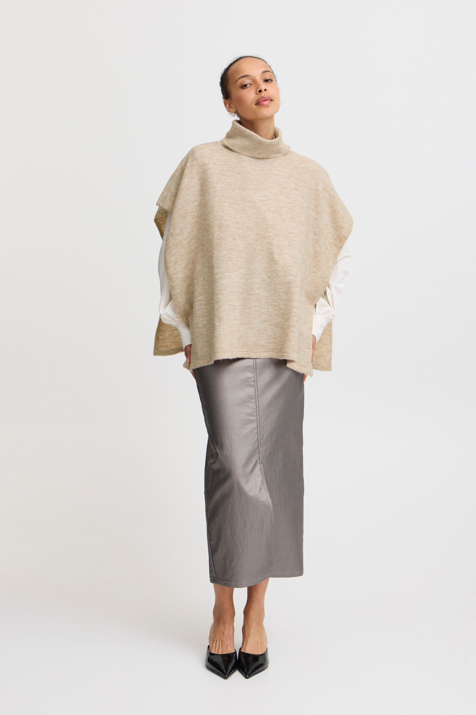 b.young Strickfleece-Pullover »Strickpullover BYVIKSI PONCHO 1 -«