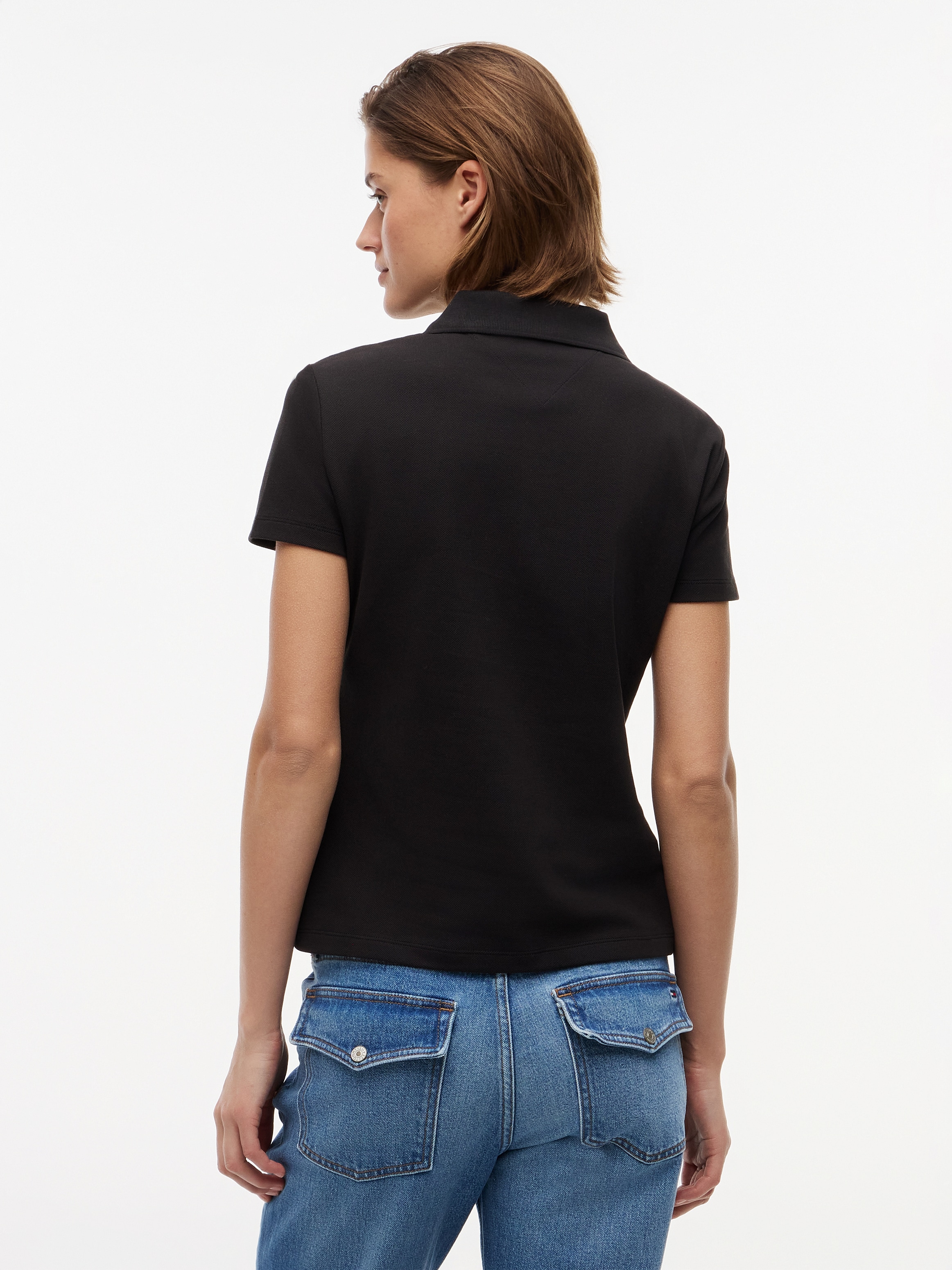 Tommy Jeans Poloshirt »TJW SLIM ESSENTIAL SS POLO« Baumwollmischung, slim fit