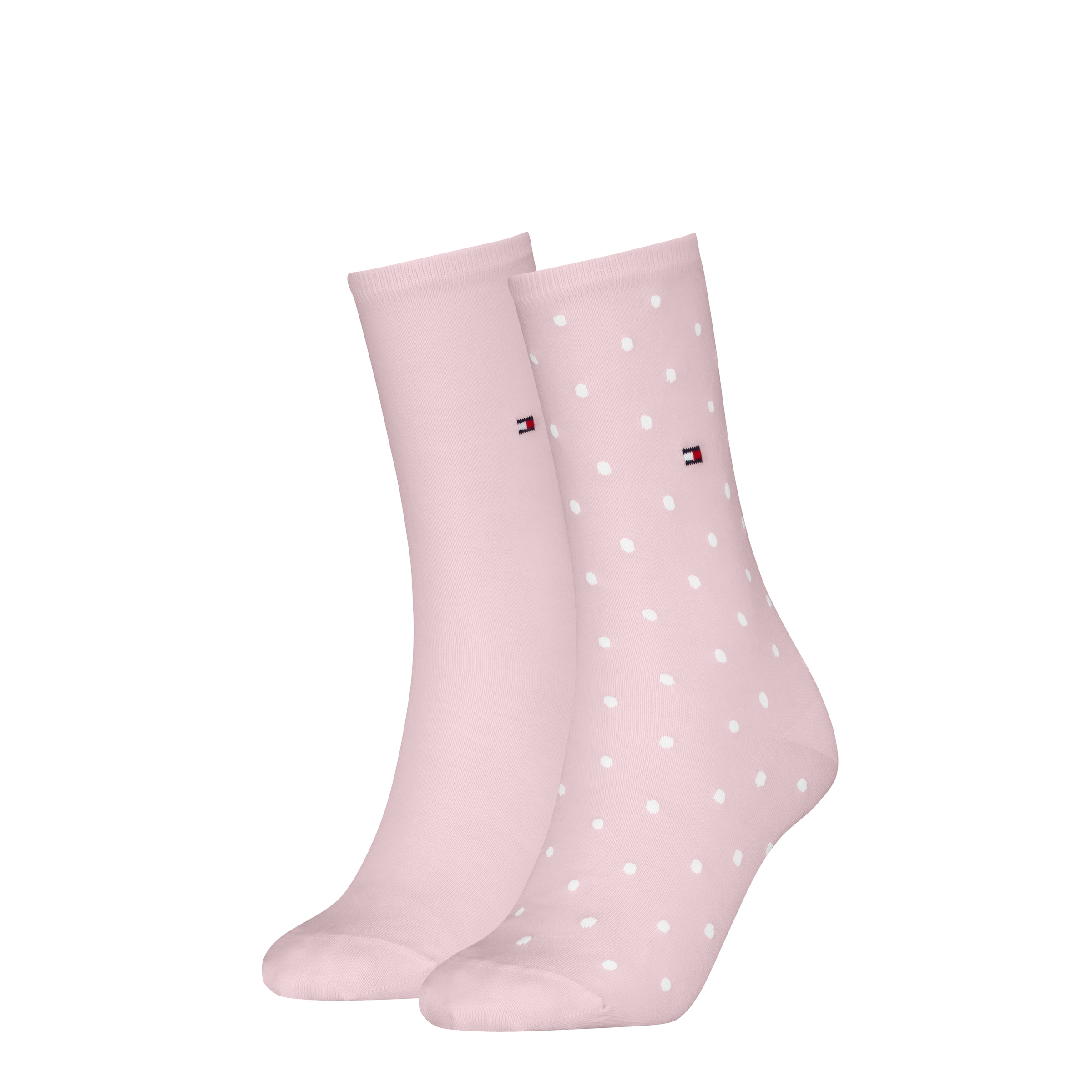 Tommy Hilfiger Socken »TH WOMEN SOCK DOT 2P« 2 Paar, 2 Paar tlg. mit feinem Rippenbündchen und Logostickerei