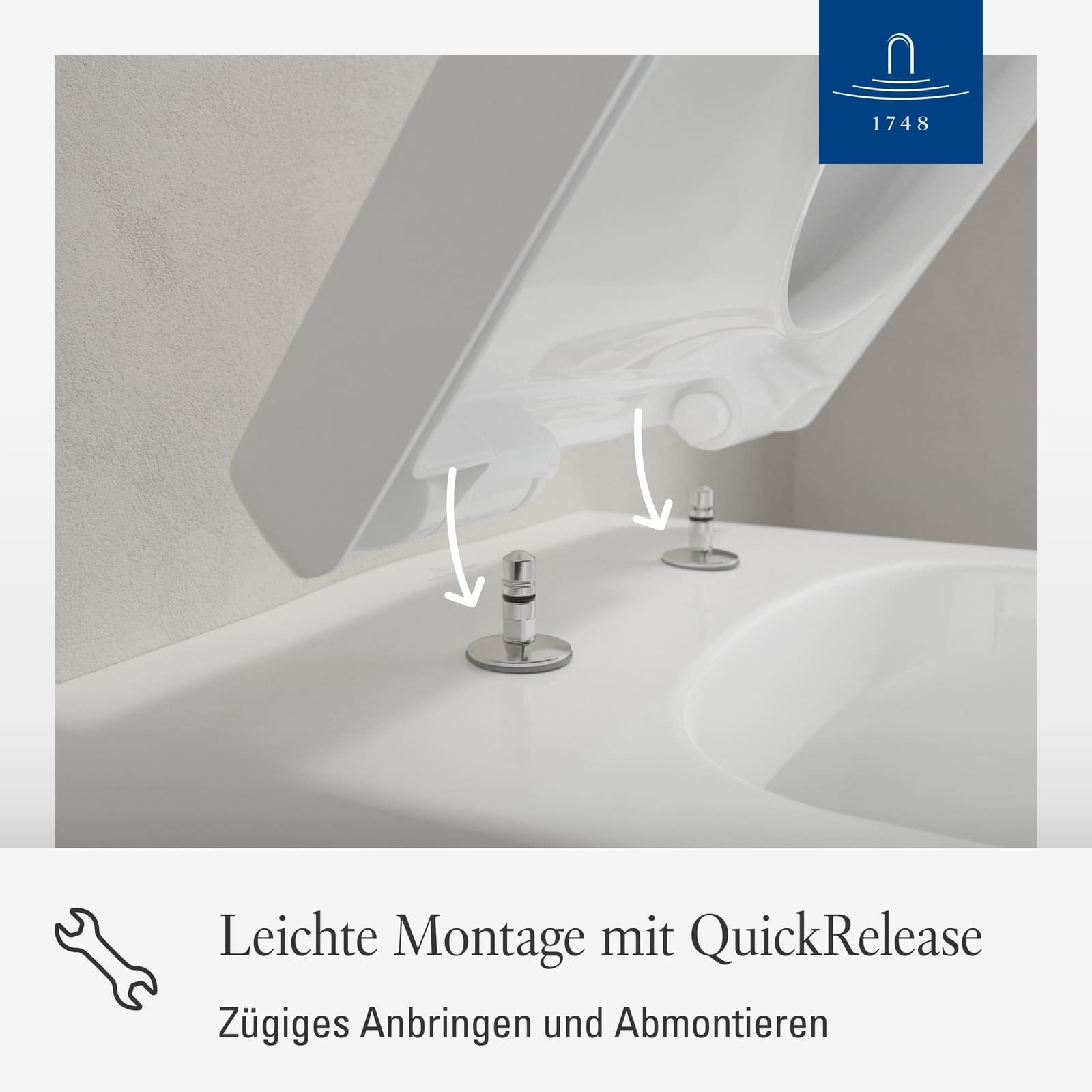 Villeroy & Boch WC-Sitz »WC-Sitz Architectura 445 x 374 x 59 mm weiß« 1 Stk. tlg. SoftClose, QuickRelease