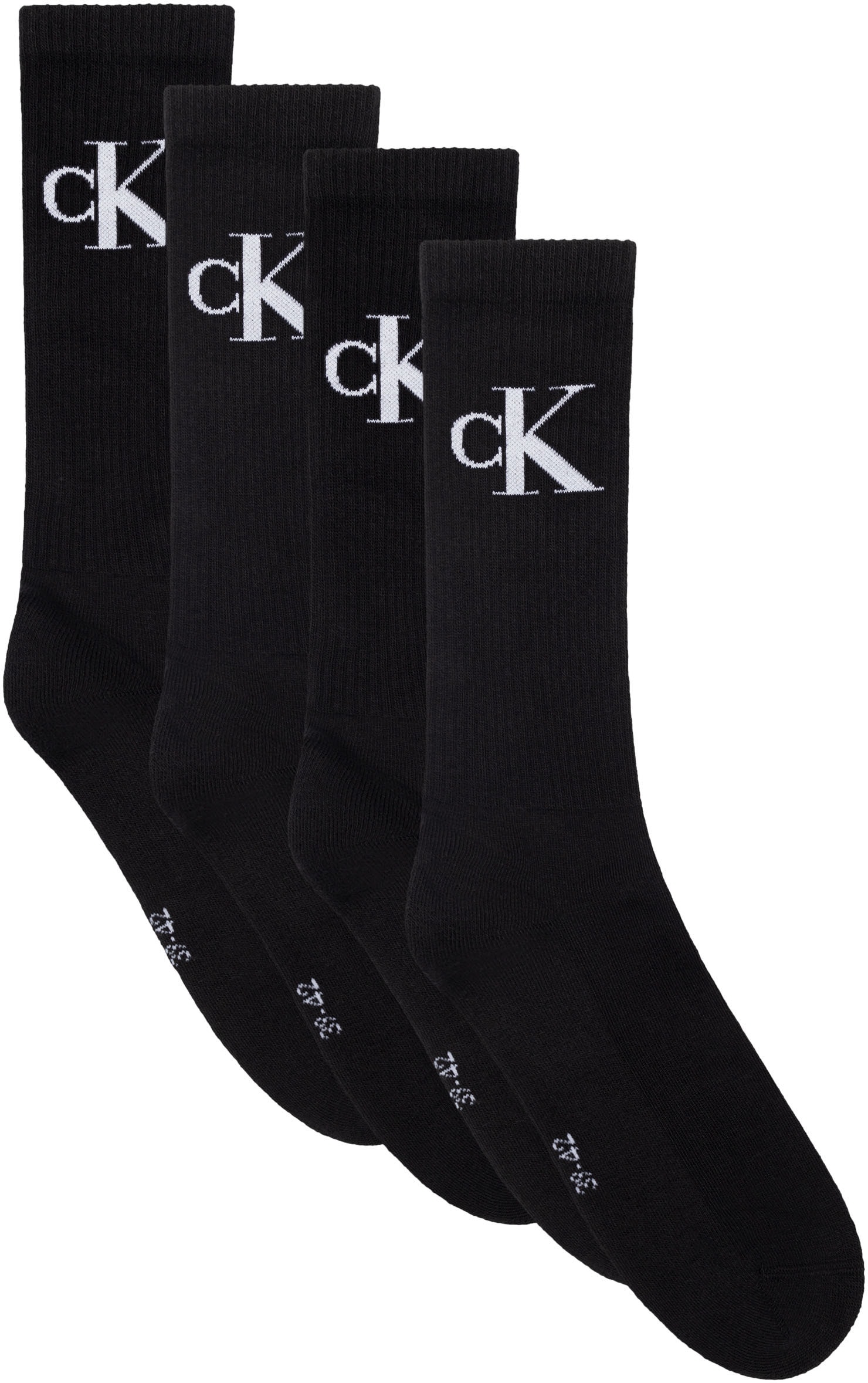 Calvin Klein Jeans Socken »CKJ WOMEN SOCK 4P MONOGRAM ECOMM«, (4 Paar, 4 Paar)