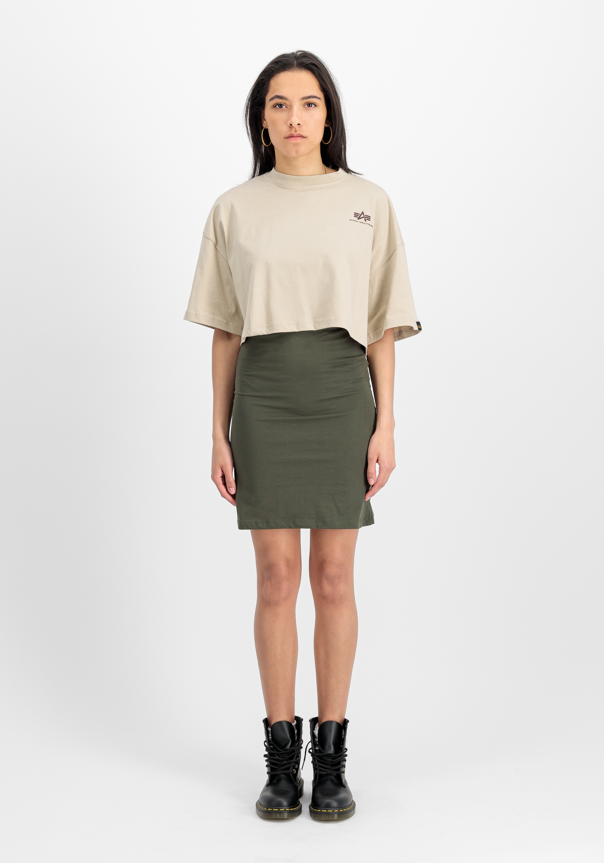 Alpha Industries T-Shirt »Basic T-Shirt SL Cropped PP W«
