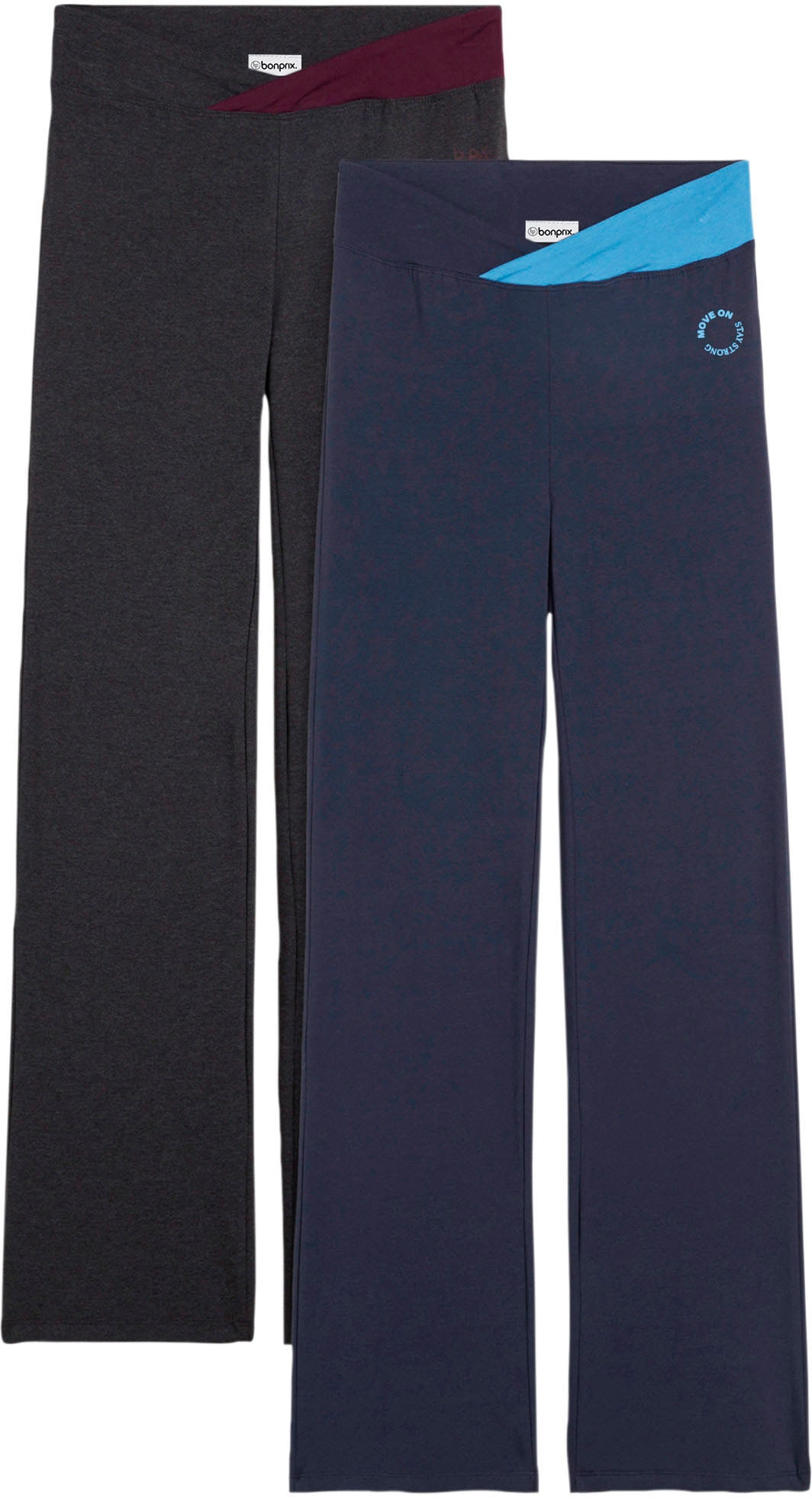bonprix Sporthose »Baumwoll-Sporthose, Bootcut (2er Pack)«  aus Stretch-Material, Regular Fit, Bootcut-Design, sportlicher Stil
