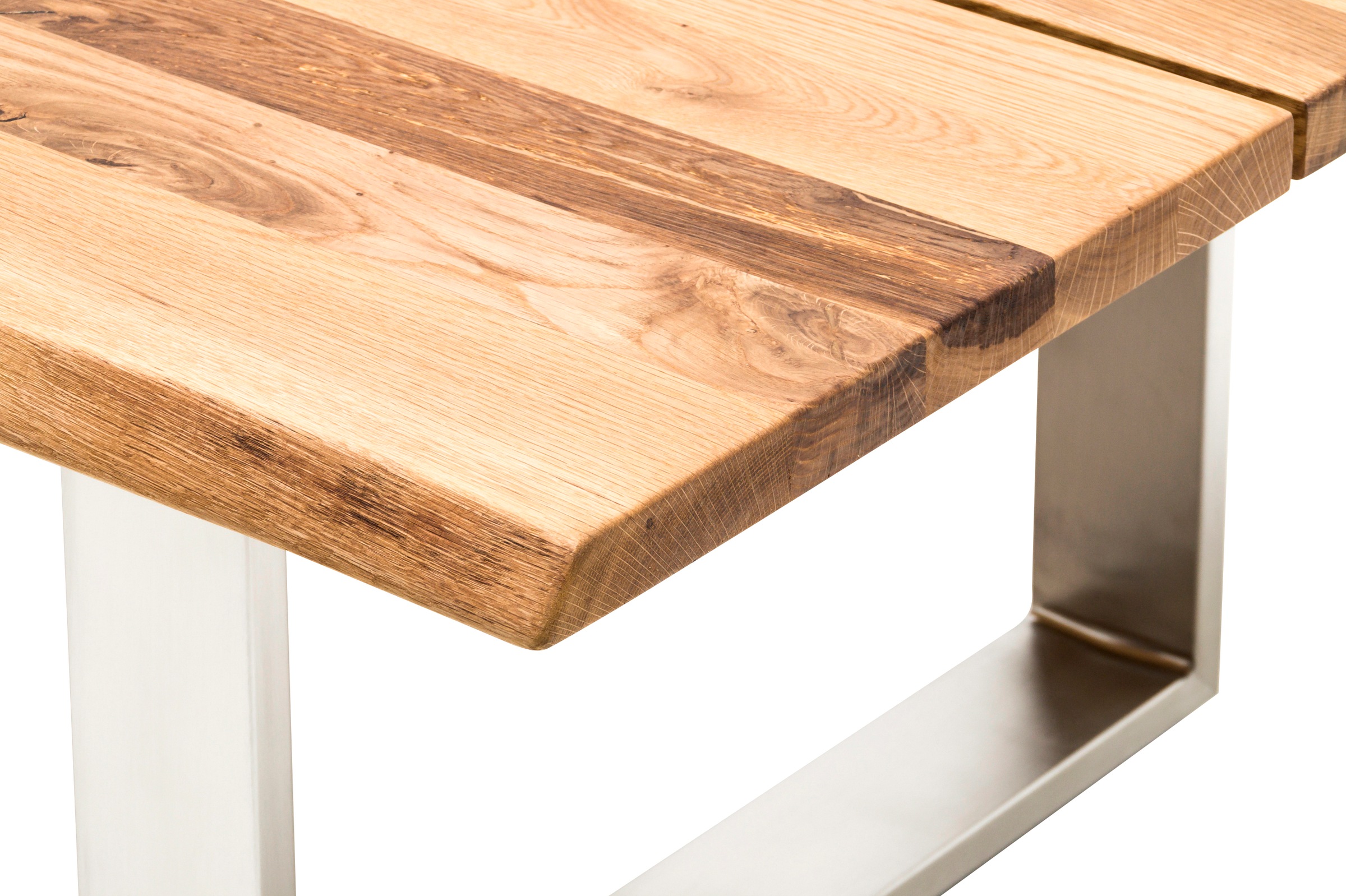 MCA furniture Couchtisch, Couchtisch Massivholz Wildeiche geölt